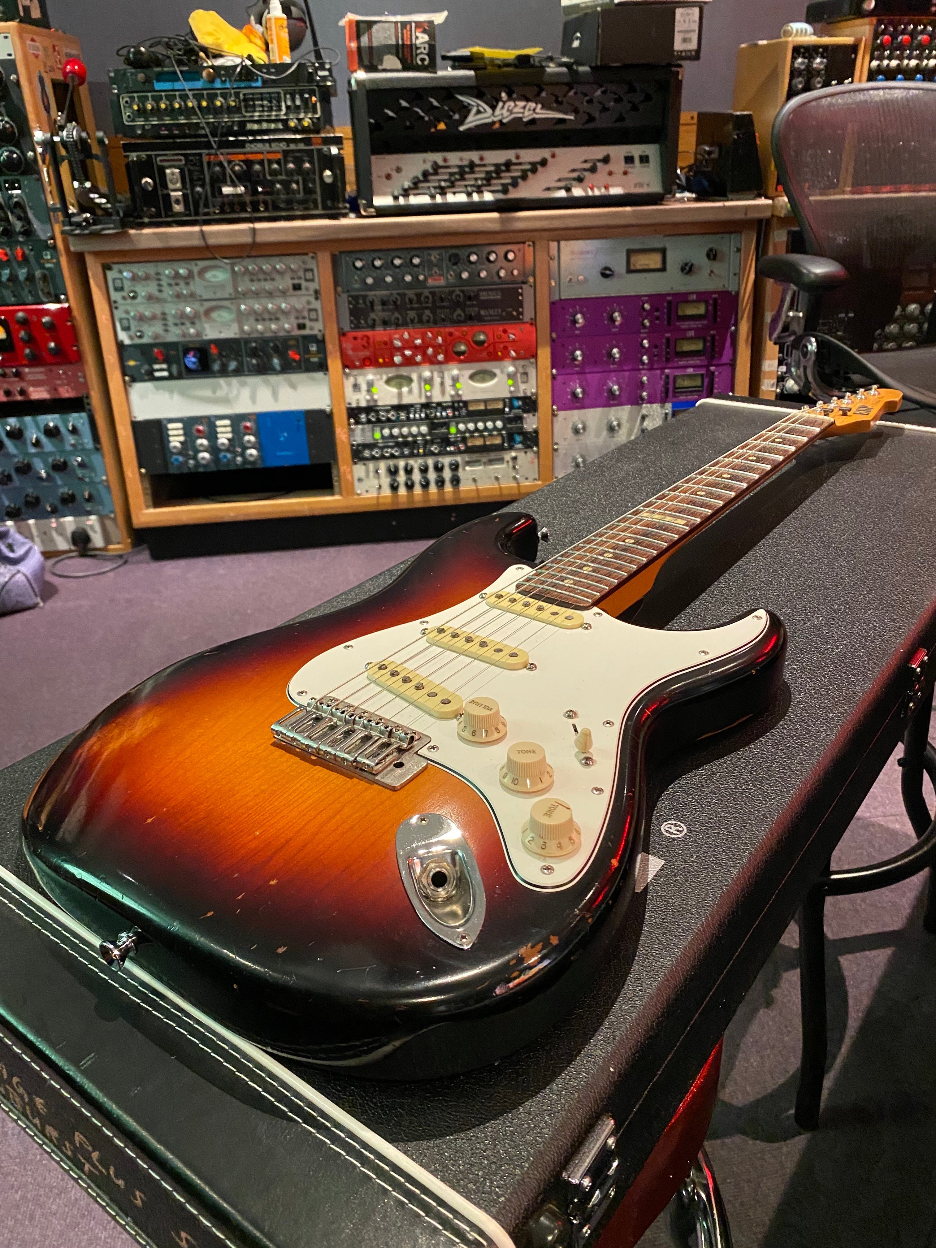 ESP Vintage Plus Stratocaster Heavy Aged Relic MIJ Japanese Sunburst Strat Electric Guitar OHSC