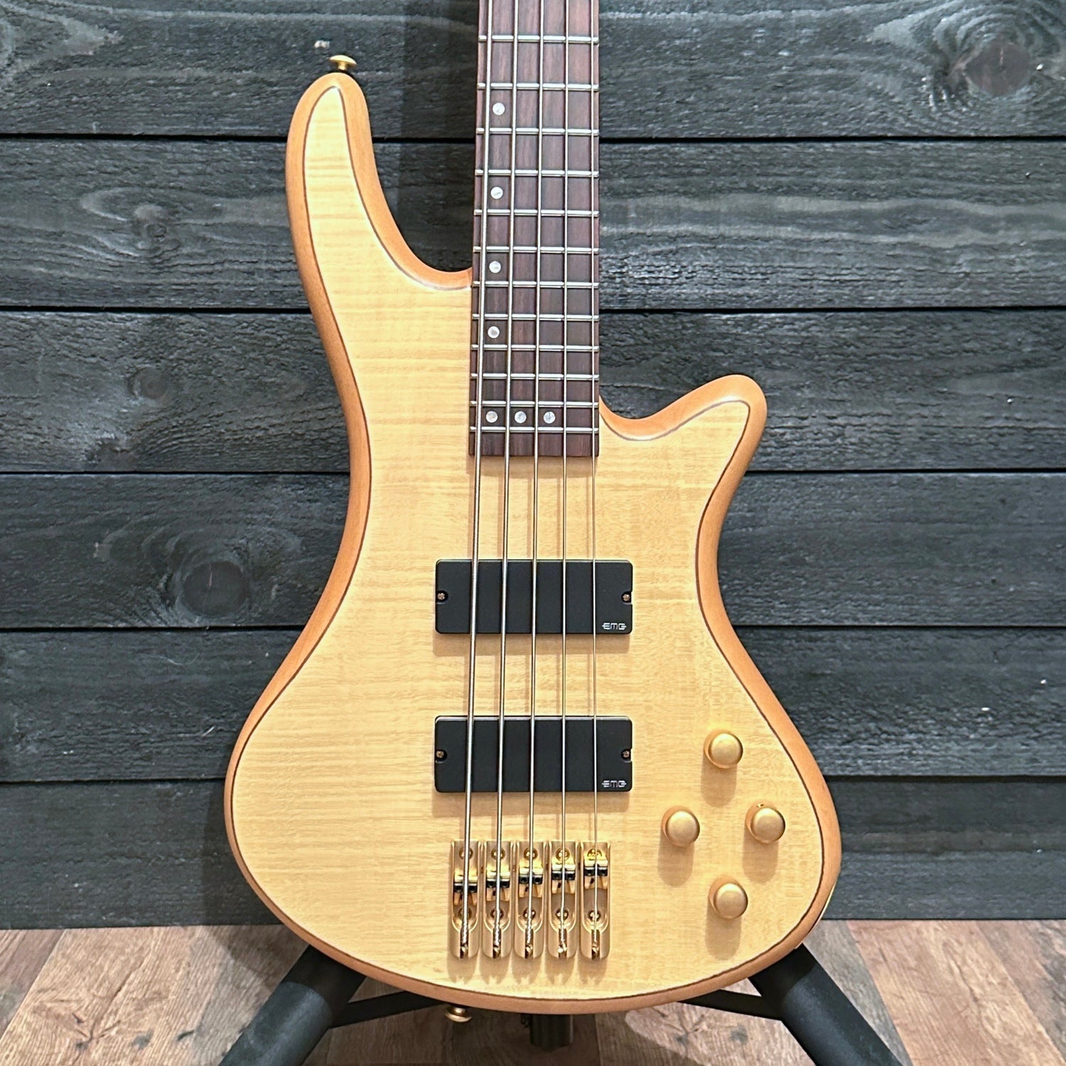 Schecter Stiletto Custom 5 5-String Electric Bass Guitar - Natural