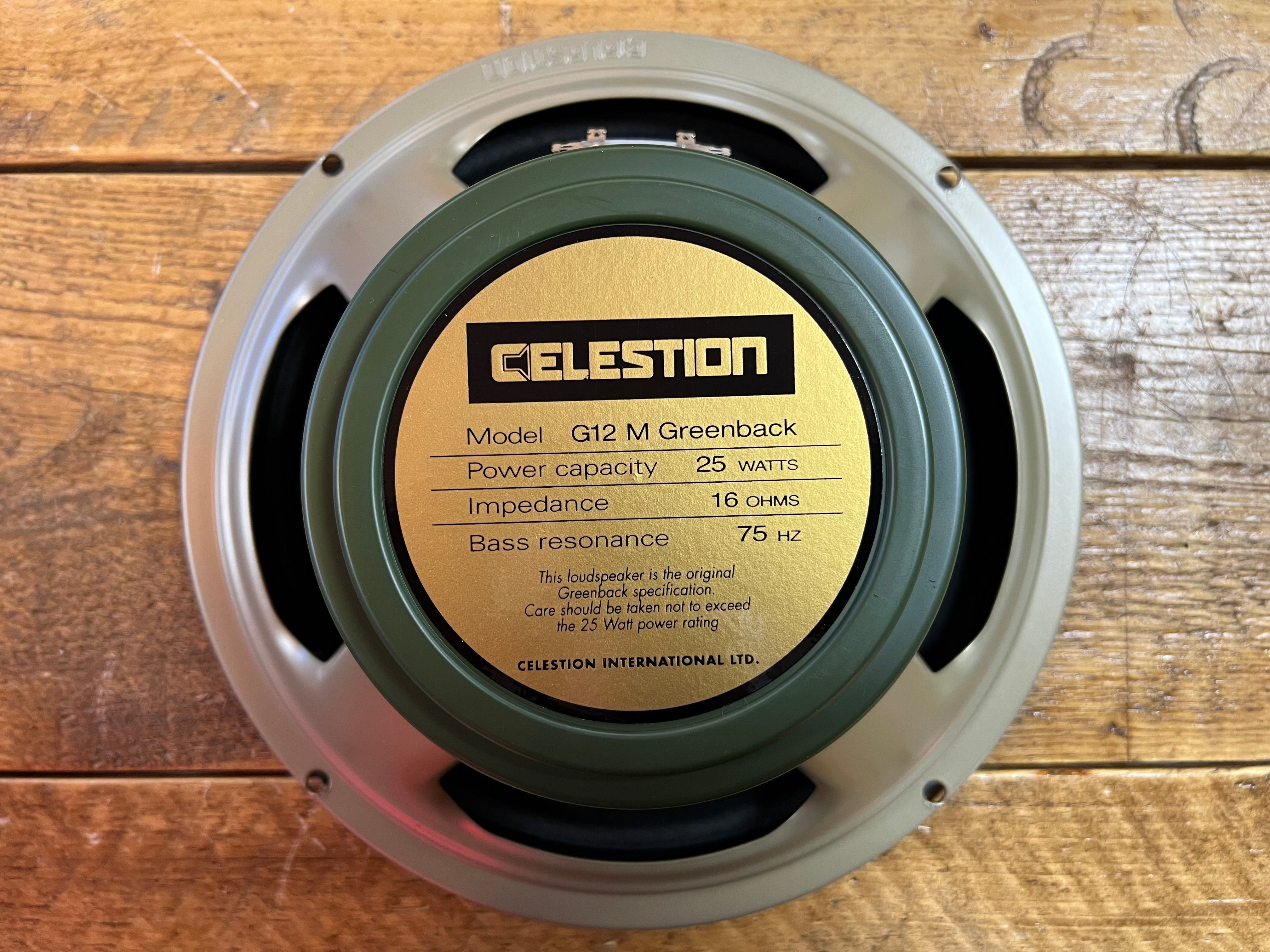 Celestion T1221 G12M-15 Heritage Series Greenback 20-Watt 16-Ohm 12" Speaker