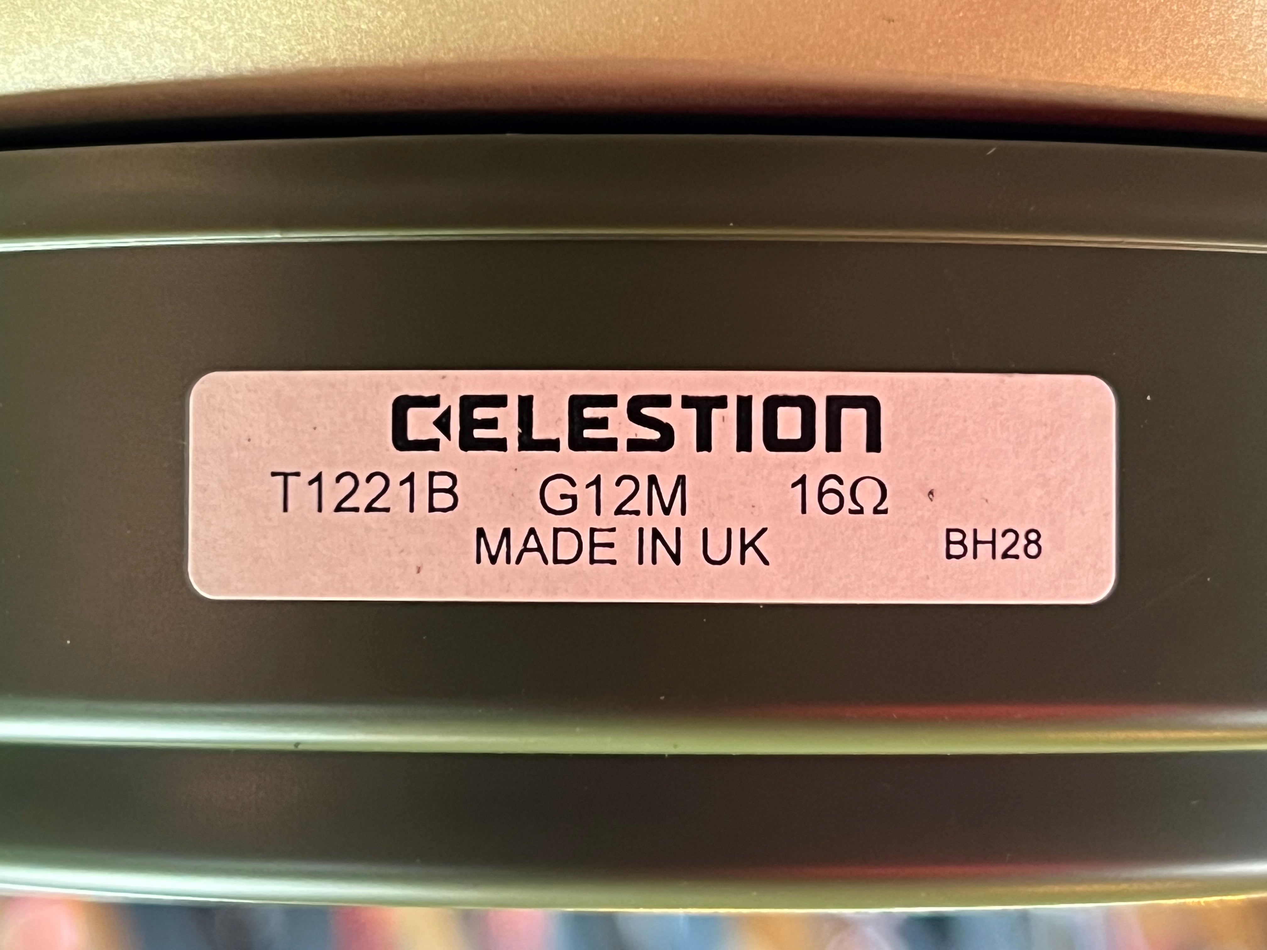 Celestion T1221 G12M-15 Heritage Series Greenback 20-Watt 16-Ohm 12" Speaker