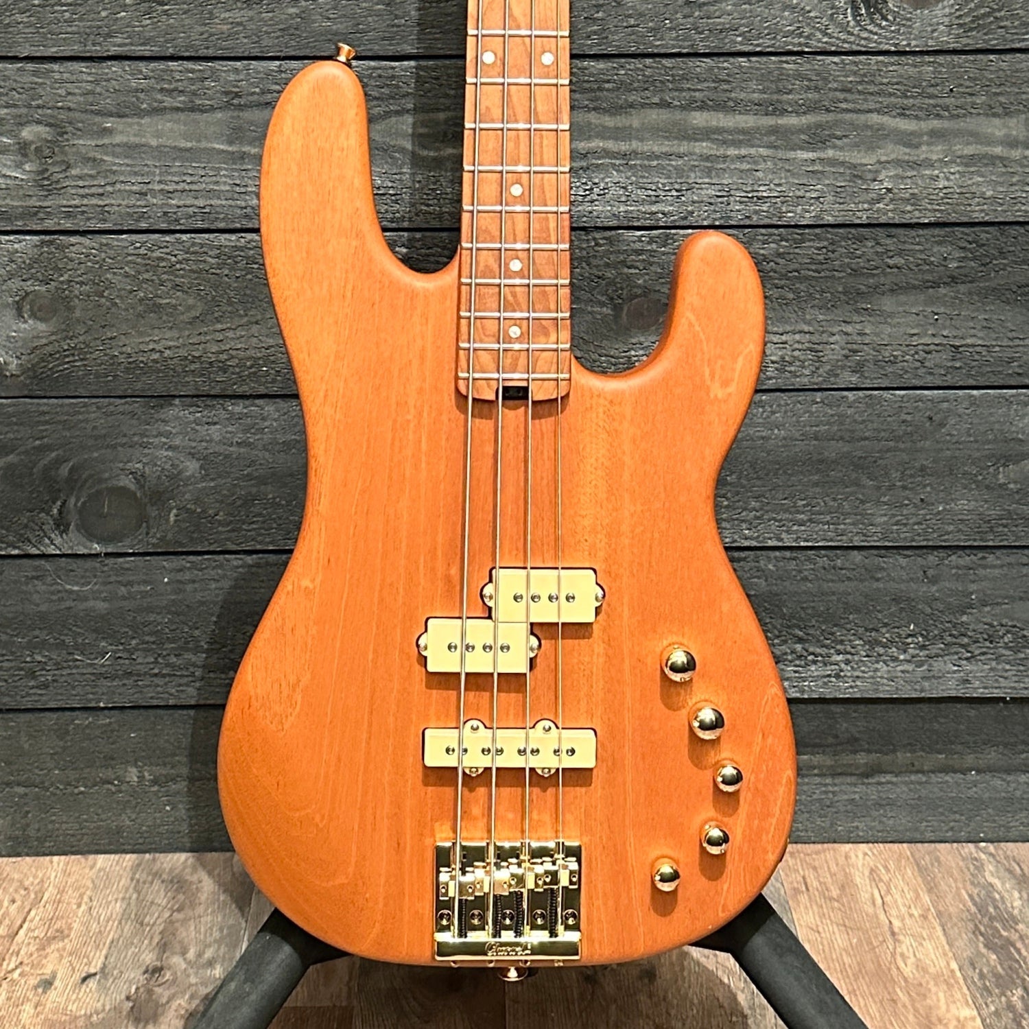 Charvel Pro-Mod So-Cal PJ IV Mah 4 String Electric Bass Guitar w/ Gig bag - Natural