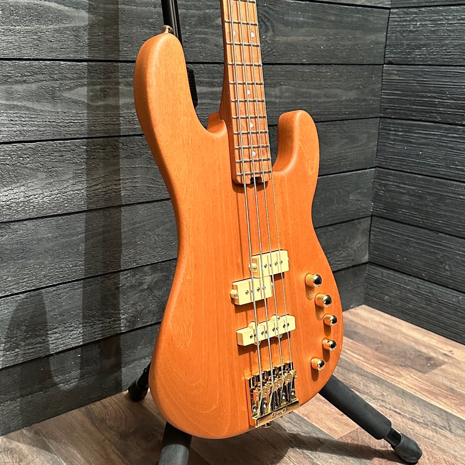 Charvel Pro-Mod So-Cal PJ IV Mah 4 String Electric Bass Guitar w/ Gig bag - Natural