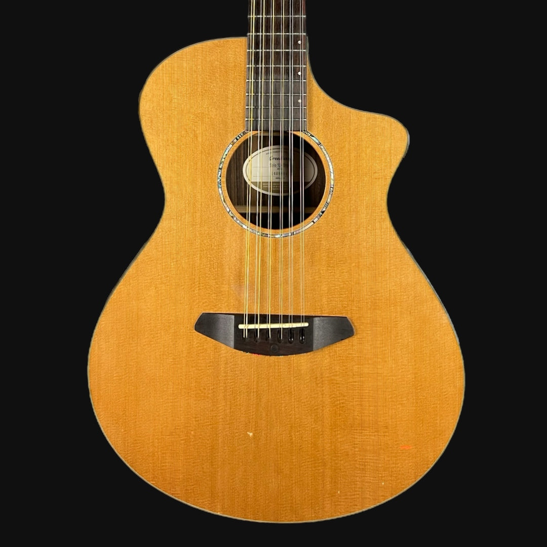 Breedlove Solo Concert CE 12-String Cedar Top Electro-Acoustic Guitar In Natural W/ Gig Bag
