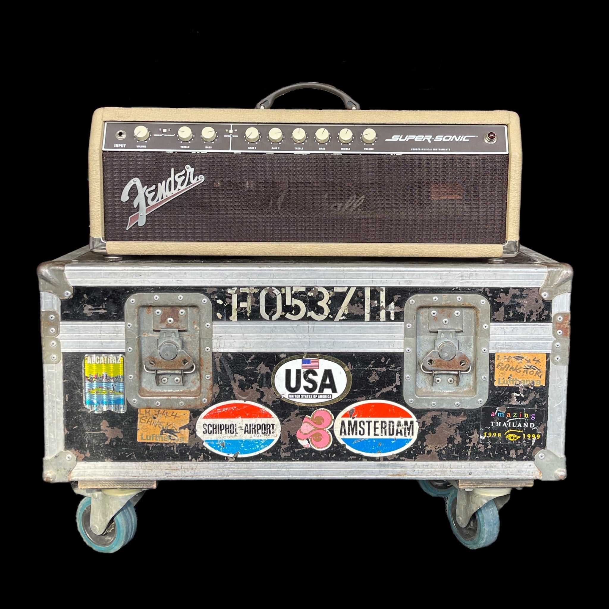 Fender Super-Sonic 60w Guitar Amp Head in Blonde w/ Flightcase