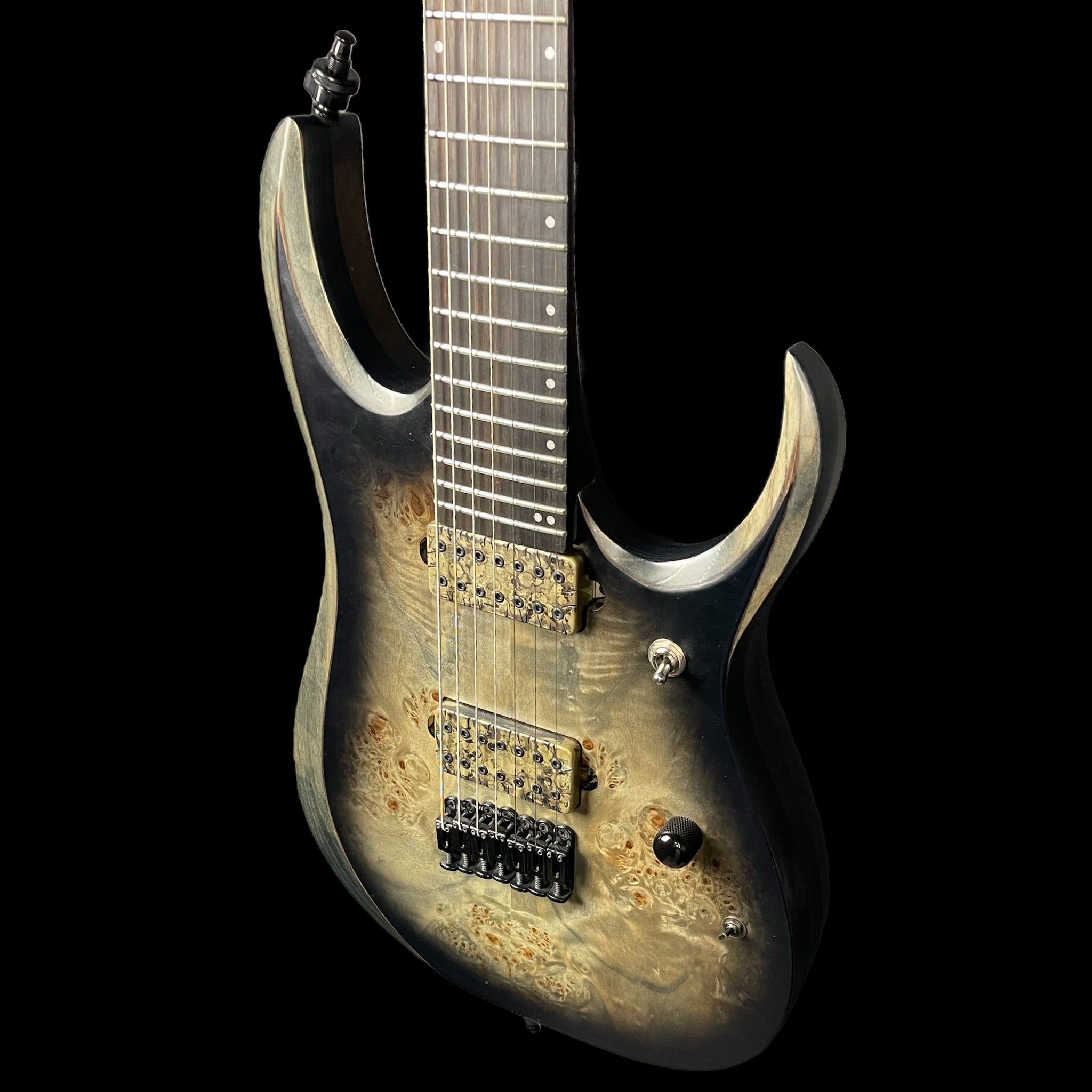 Ibanez RGD71ALPA-CKF 7-String Axion Guitar, Charcoal Black Flat