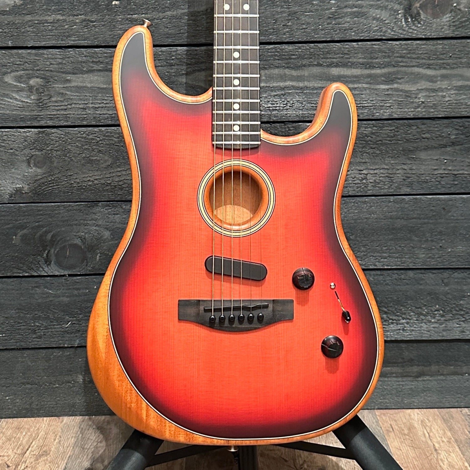 Fender American Acoustasonic Stratocaster USA Acoustic Electric Guitar 2021 - Sunburst