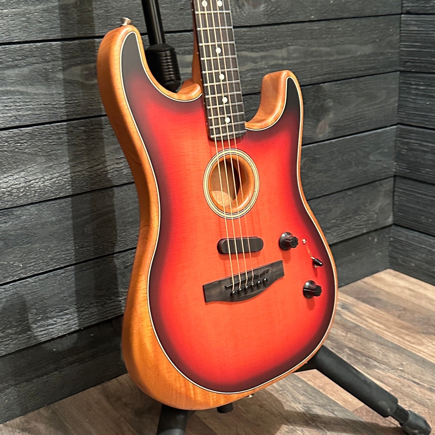 Fender American Acoustasonic Stratocaster USA Acoustic Electric Guitar 2021 - Sunburst