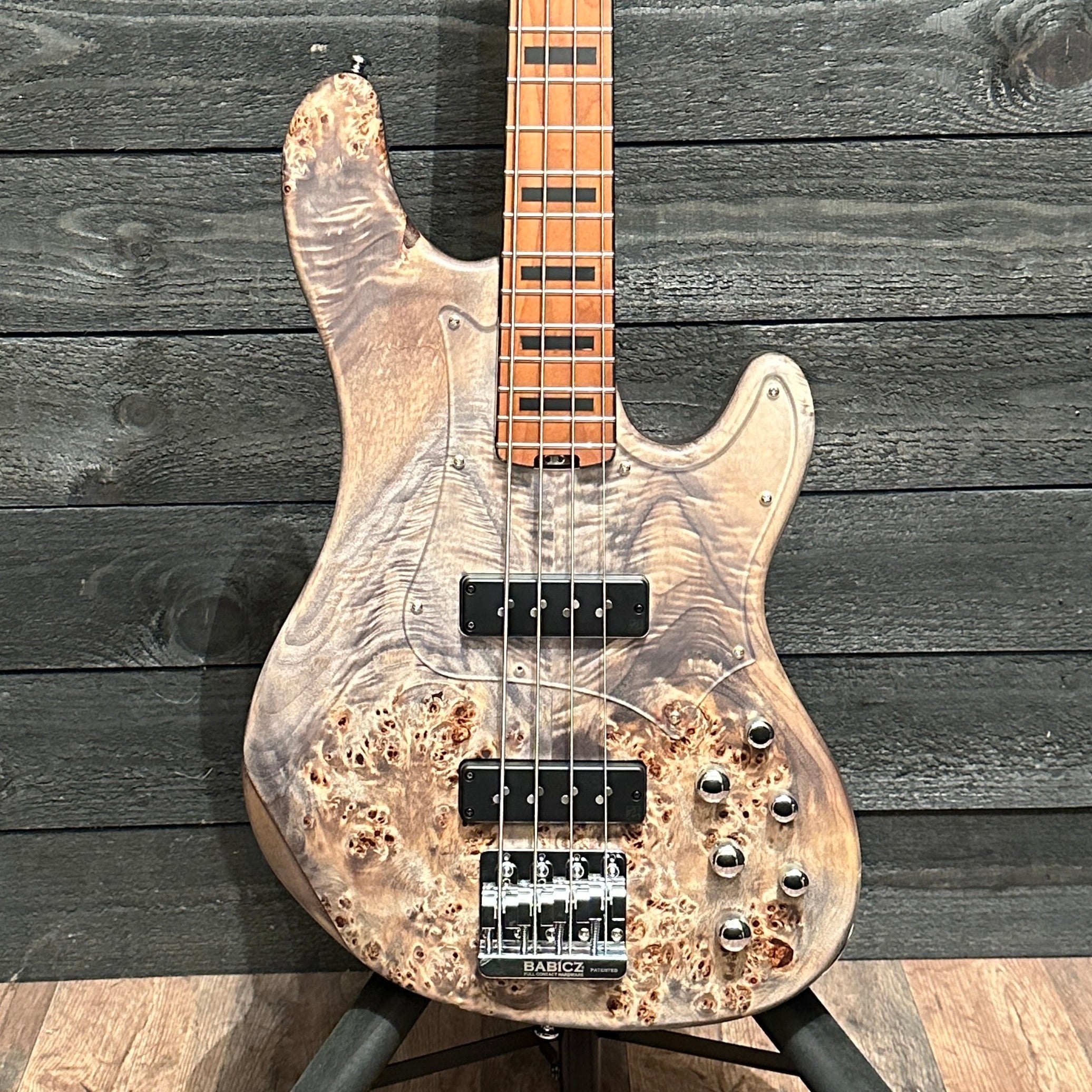 Cort GB-Modern 4 String Electric Bass Guitar w/ Soft Case - Open Pore Charcoal Grey