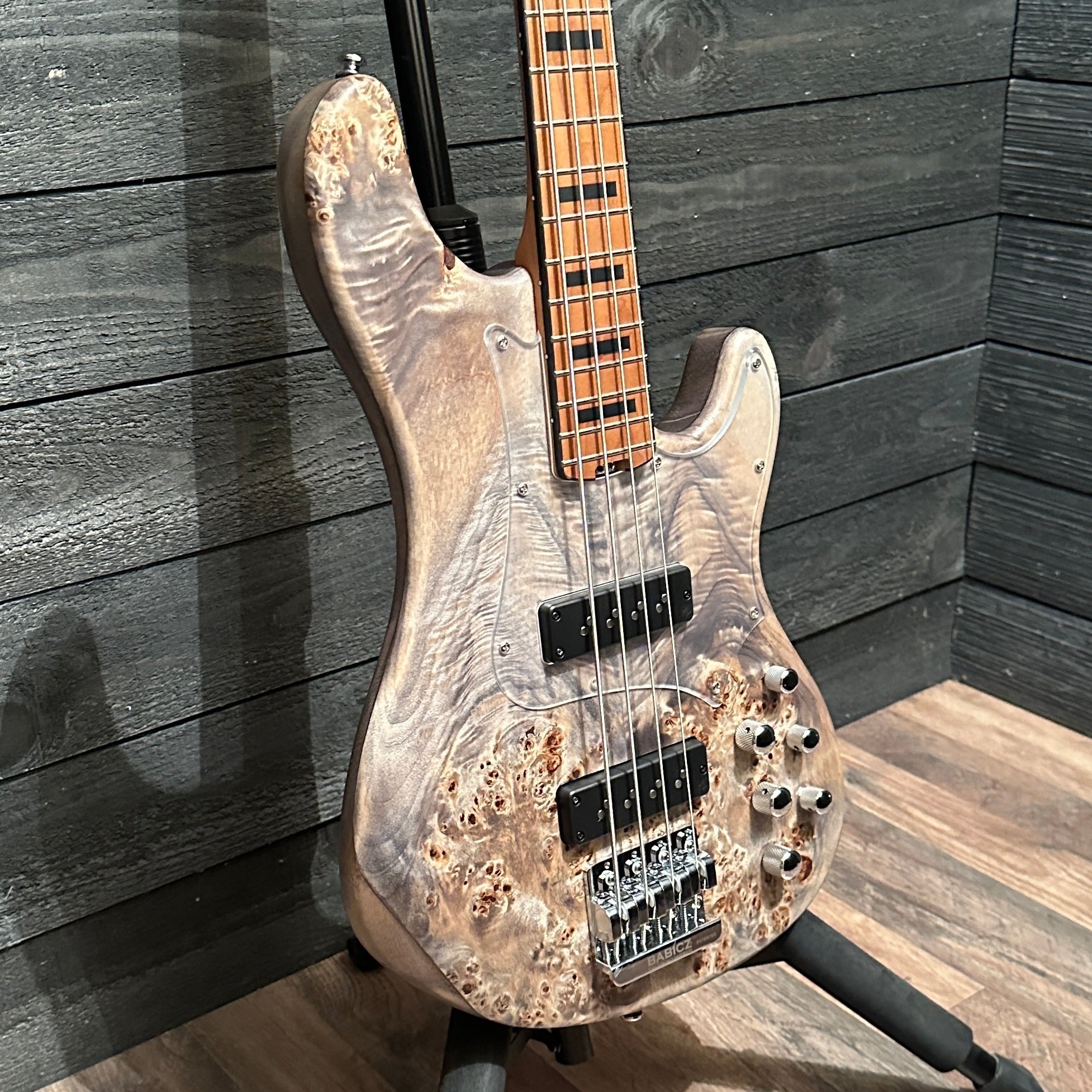 Cort GB-Modern 4 String Electric Bass Guitar w/ Soft Case - Open Pore Charcoal Grey