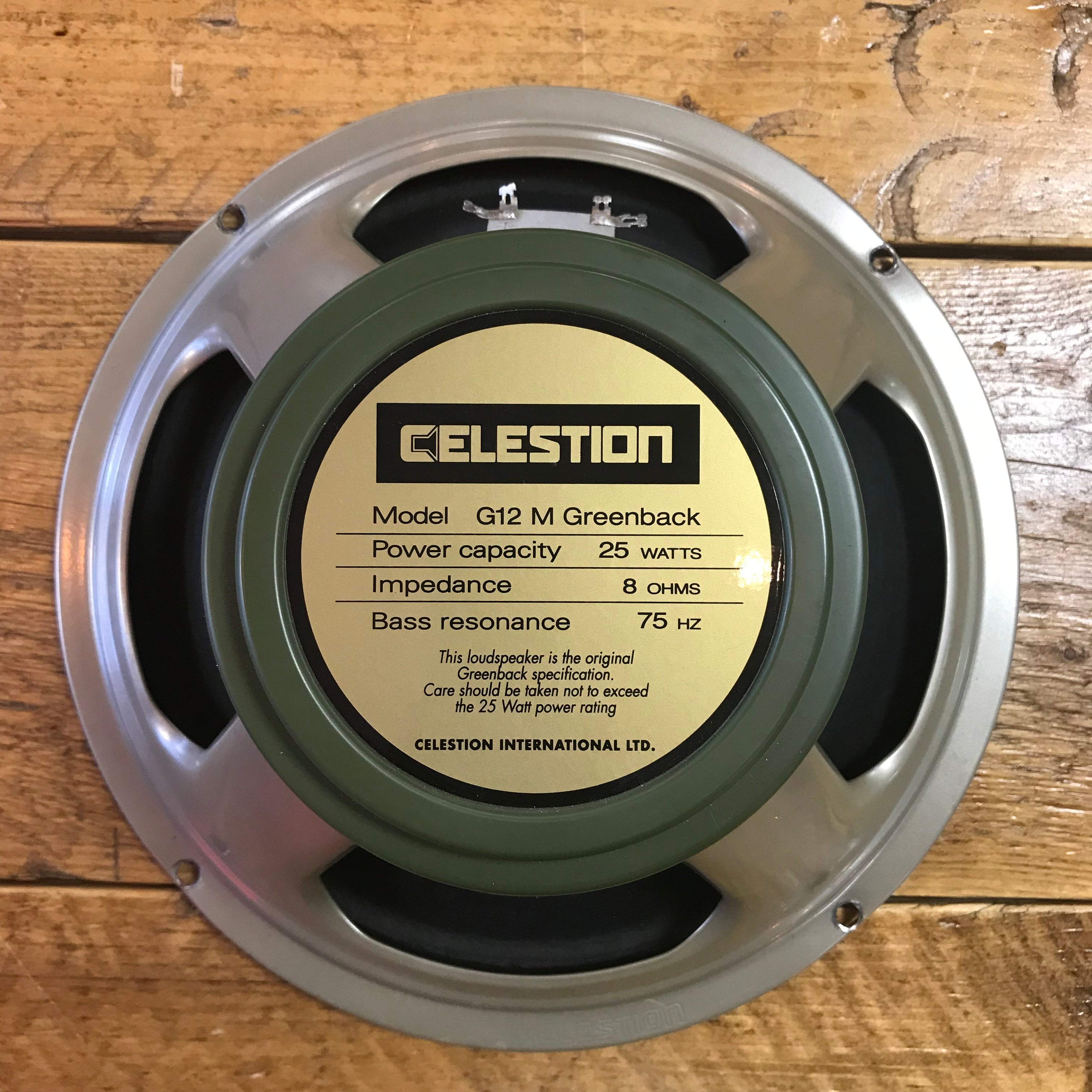 Celestion T1220 G12M Greenback 25-watt 12" Speaker 8 Ohm