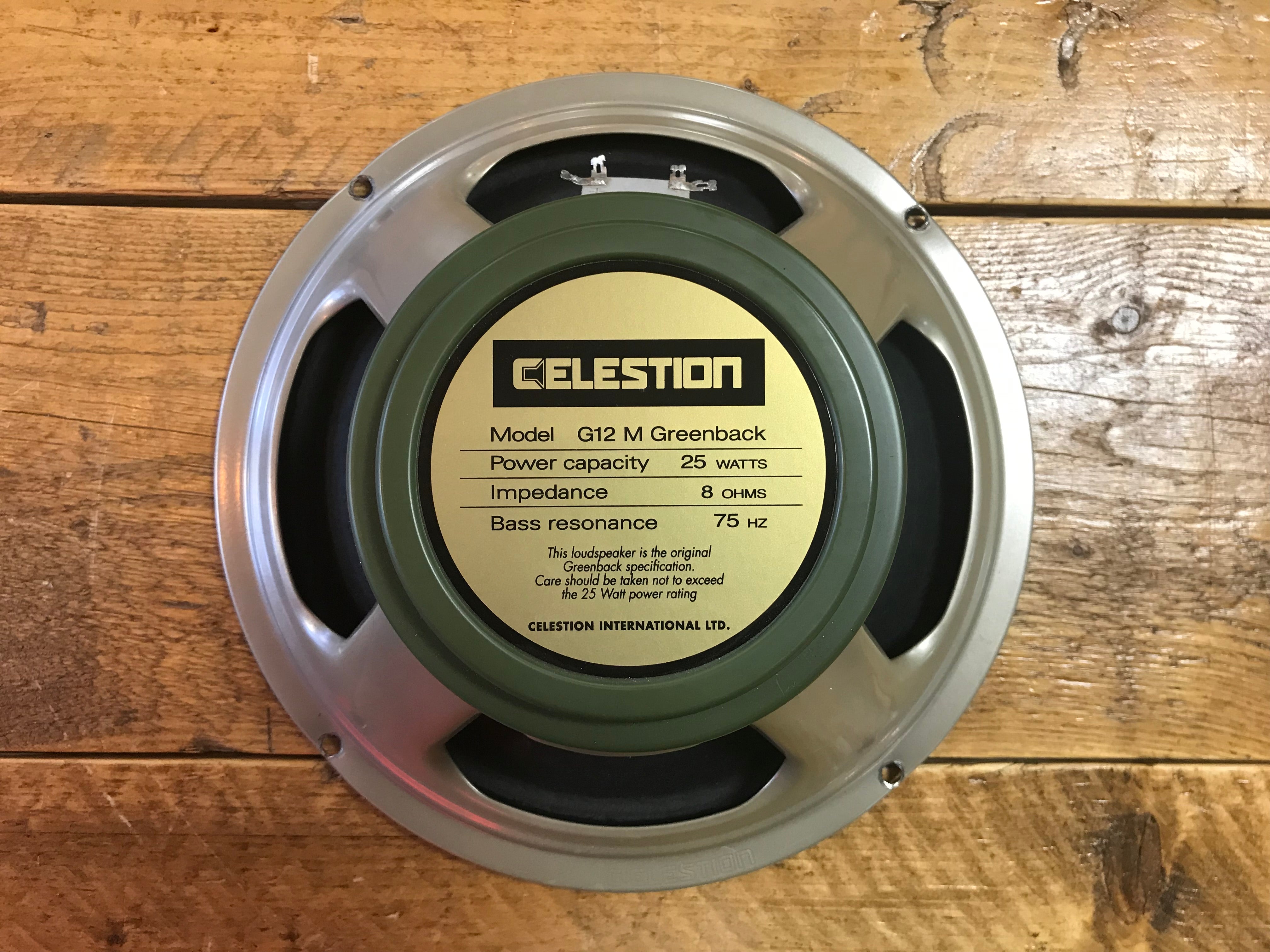 Celestion T1220 G12M Greenback 25-watt 12" Speaker 8 Ohm
