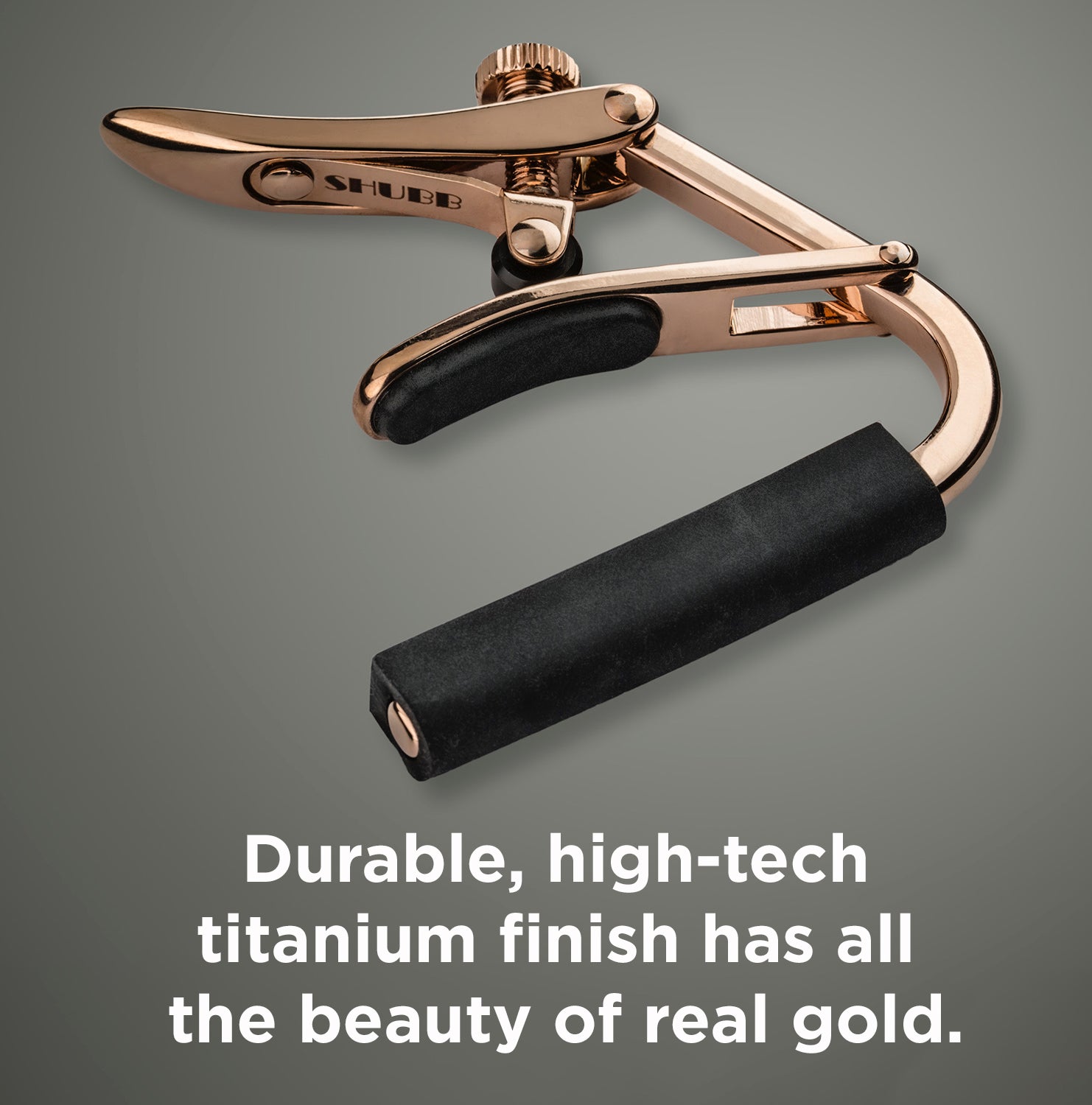 Shubb Rose Gold 'Capo Royale' Steel String Guitar Capo