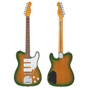 Green/Yellow Burst Vintage REVO Series Trio Electric Guitar