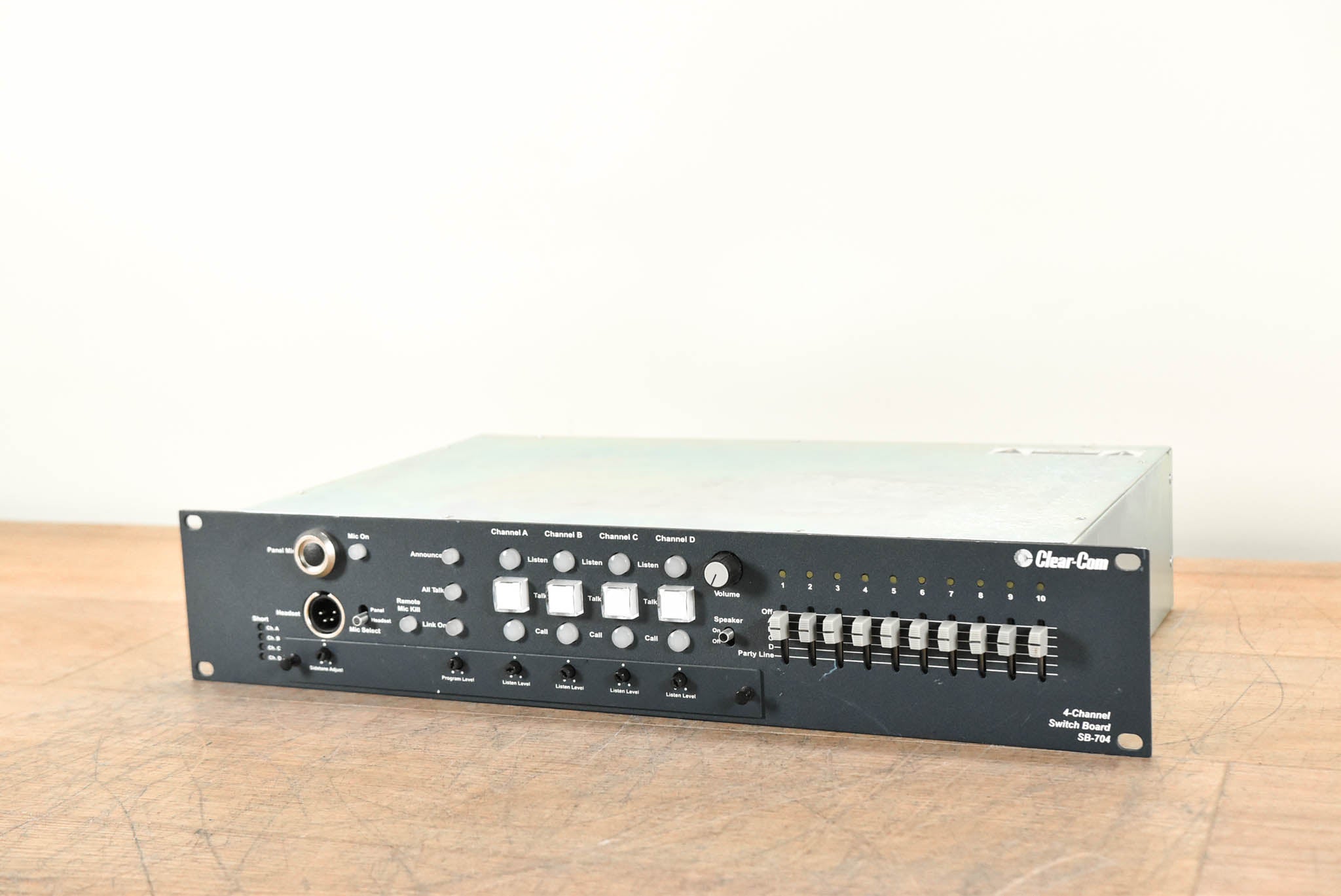 Clear-Com SB-704 2RU 4-Channel Switchboard Main Station