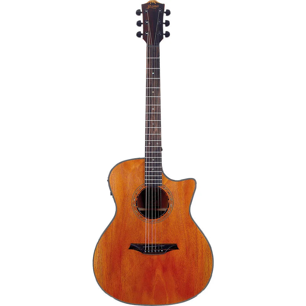 Bromo BAT2MCE Solid Top Mahogany Auditorium Electro Acoustic Guitar