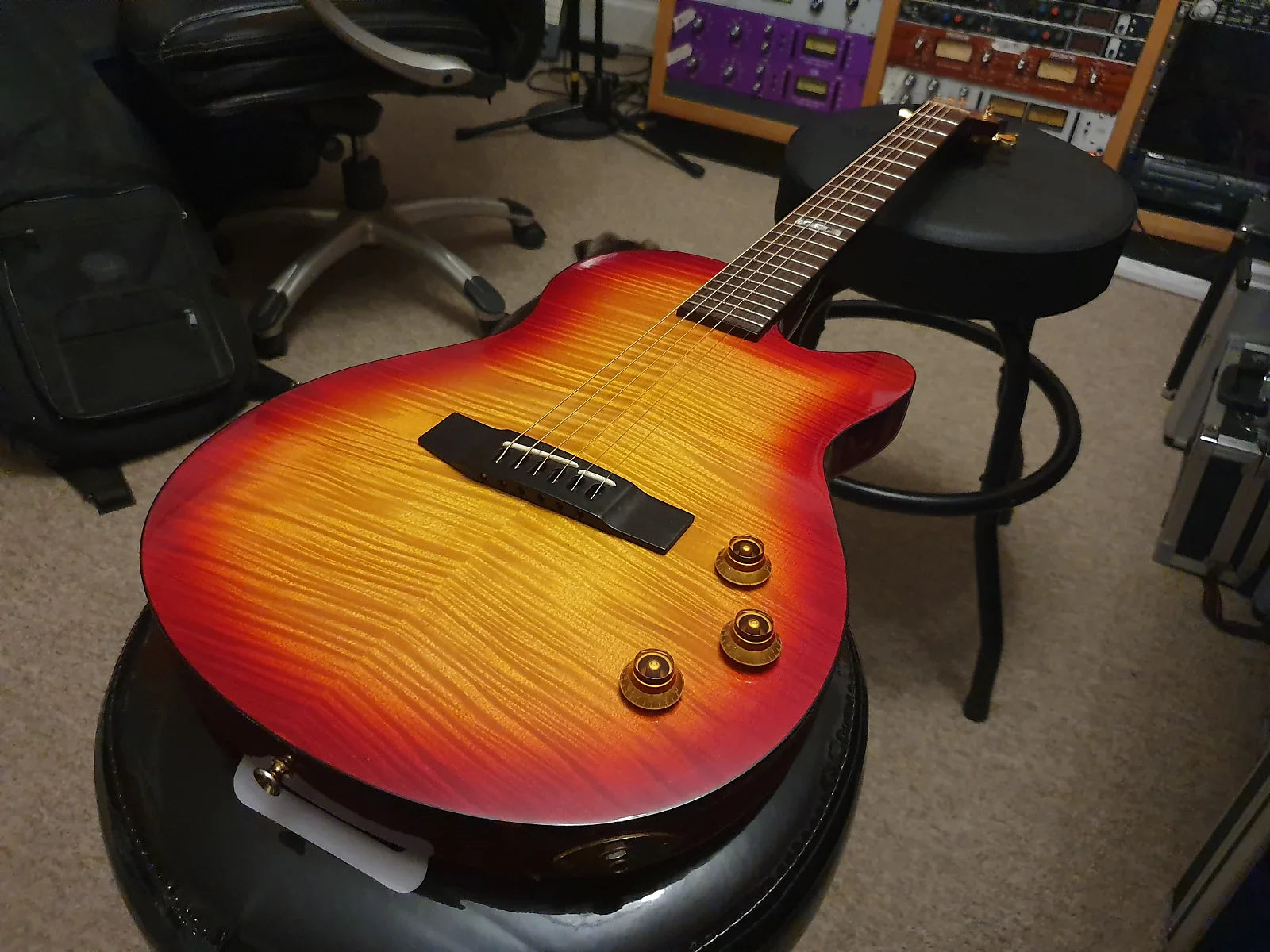 ESP Custom Shop Limited Edition Climax Piezo AAA Flame Top Electric Guitar