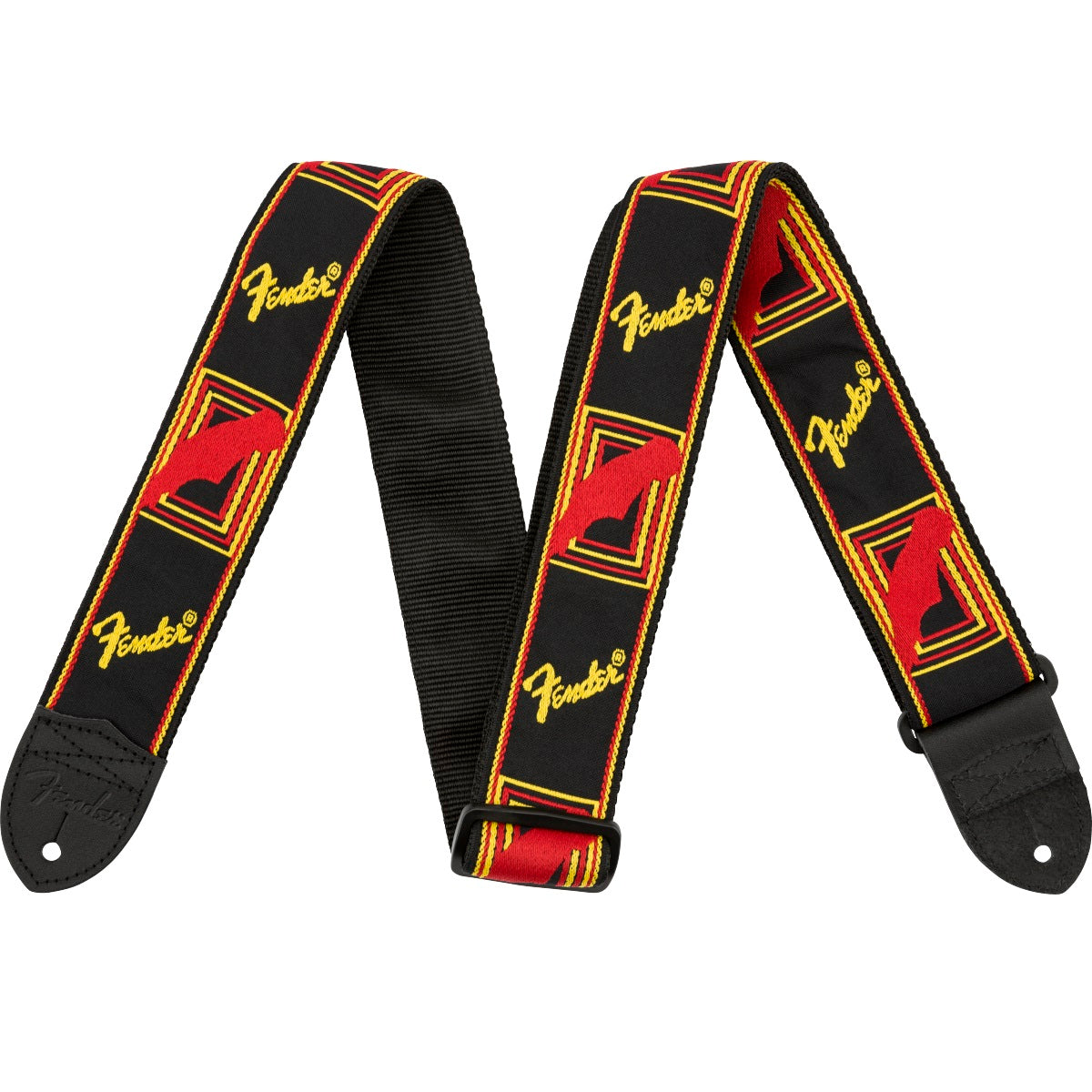 Fender Mono Strap Black/Yellow/Red
