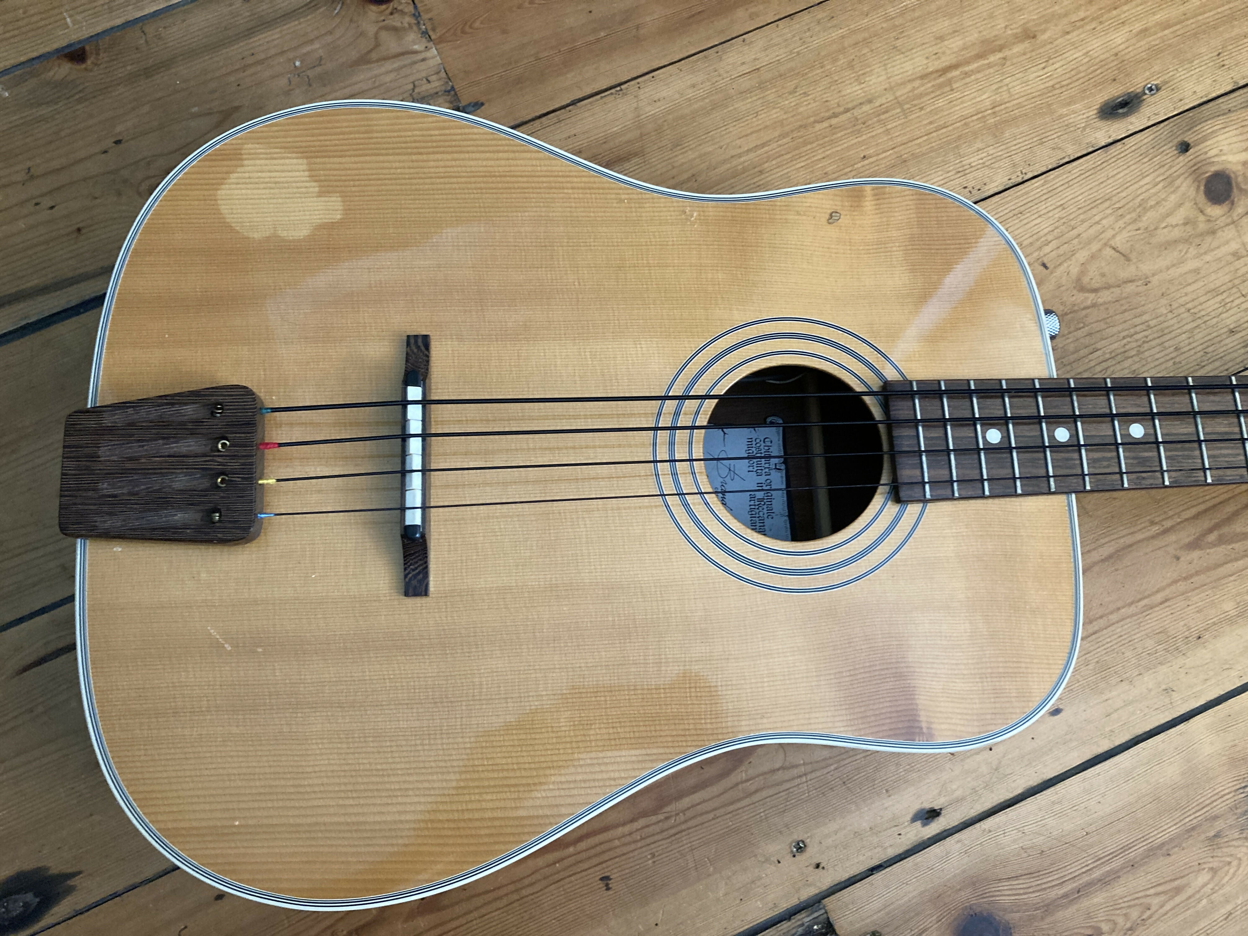 Brandoni Custom R.B.4 EL Electro Acoustic Bass Guitar Pre Owned Eko