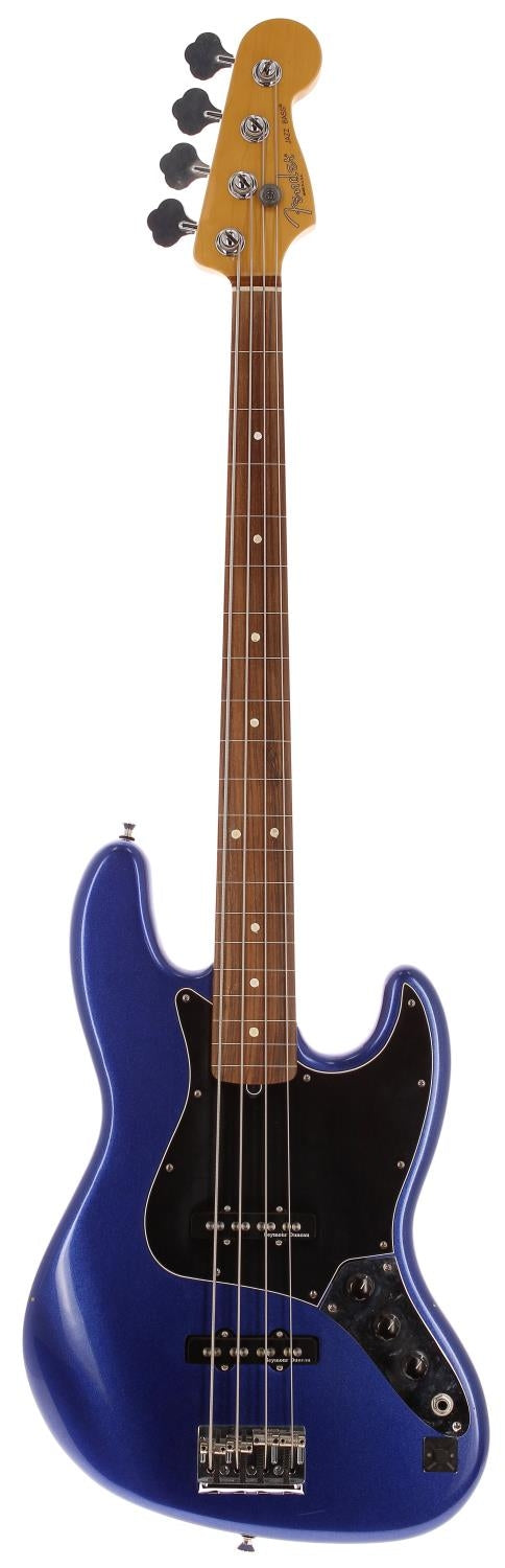 2012 Fender American Standard Fretless Jazz Bass RARE Mystic Blue! Upgraded Seymour Duncan Pickups