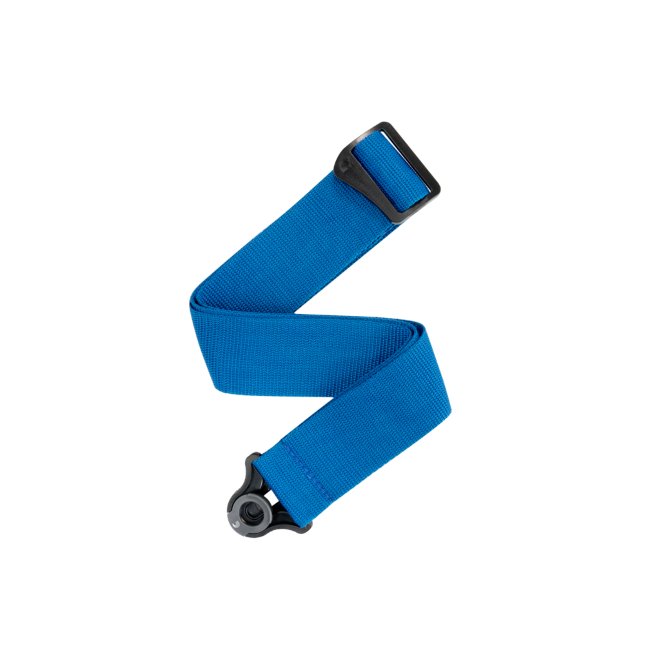 Auto Lock Locking Polypro Guitar Strap, Blue