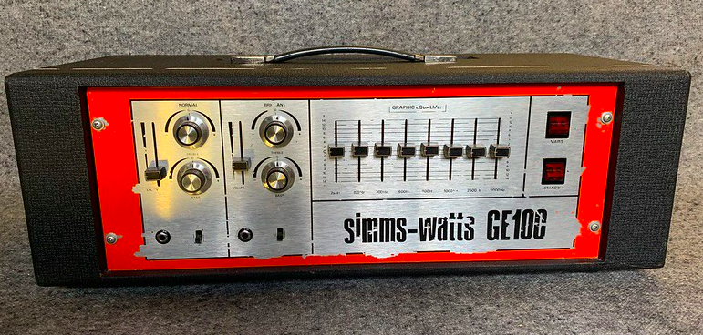 Simms Watt GE100 , British Valve Amp , Mick Ronson , Arctic Monkeys 1970s Black