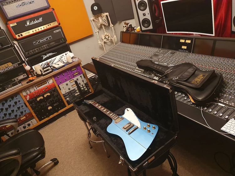 ESP Custom Shop Firebird Phoenix Gibson Lawsuit Pelham Blue Vintage 80's Electric Guitar