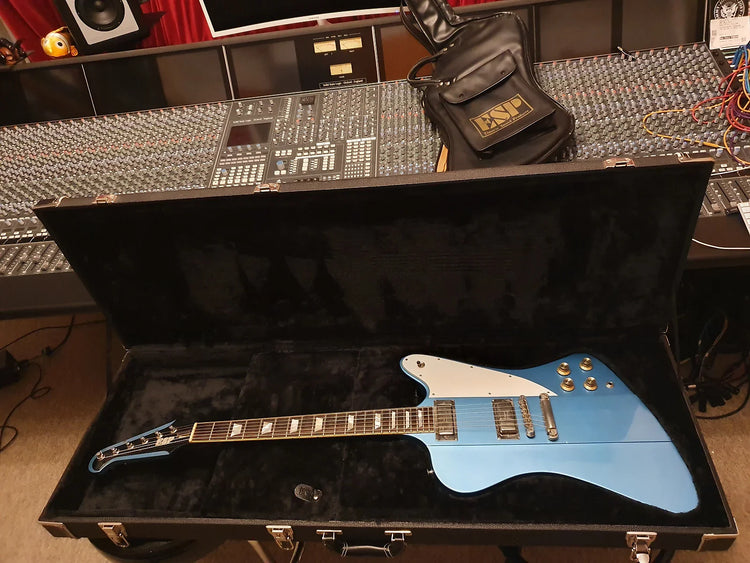 ESP Custom Shop Firebird Phoenix Gibson Lawsuit Pelham Blue Vintage 80's Electric Guitar
