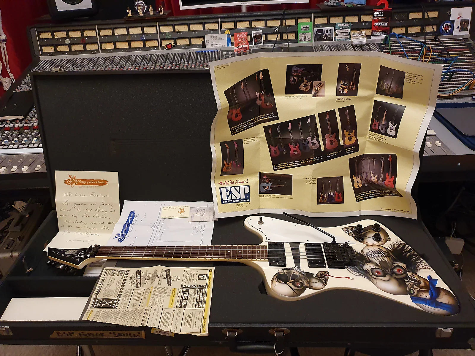 ESP Custom Shop Celebrity Artist Owned by Iron Maiden with Tour Flight Case + COA! Phoenix Firebird
