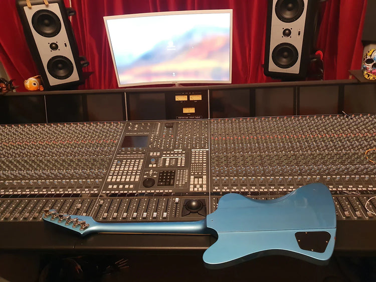 ESP Custom Shop Firebird Phoenix Gibson Lawsuit Pelham Blue Vintage 80's Electric Guitar