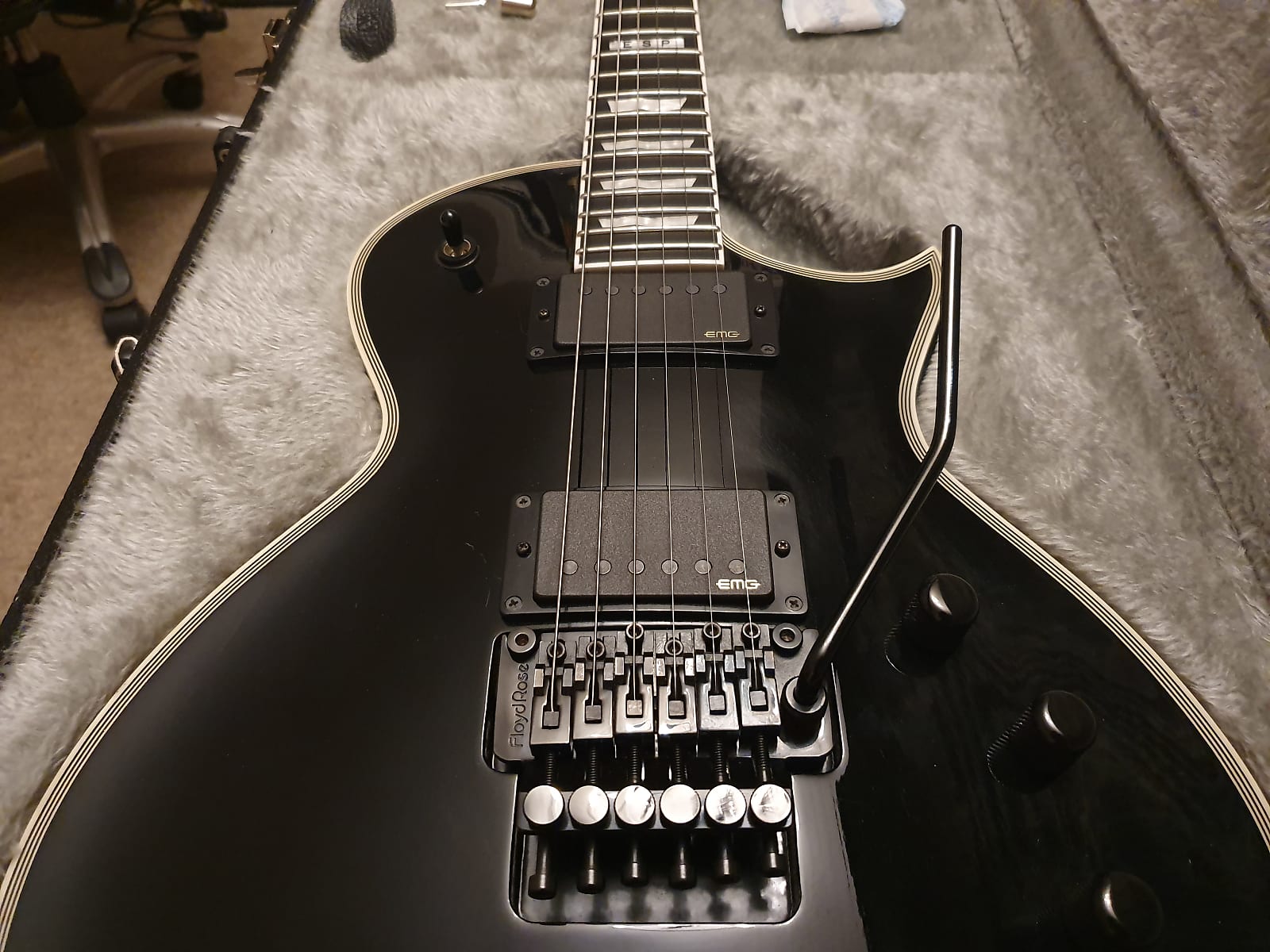 ESP Custom Shop Eclipse FR Prototype Floyd Rose EMG Guitar Artist Owned by Saxon Doug Scarratt