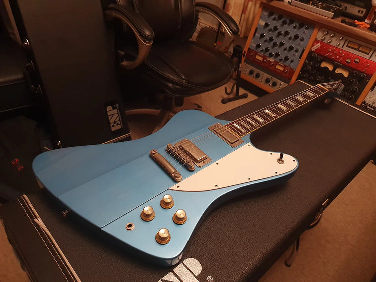 ESP Custom Shop Firebird Phoenix Gibson Lawsuit Pelham Blue Vintage 80's Electric Guitar