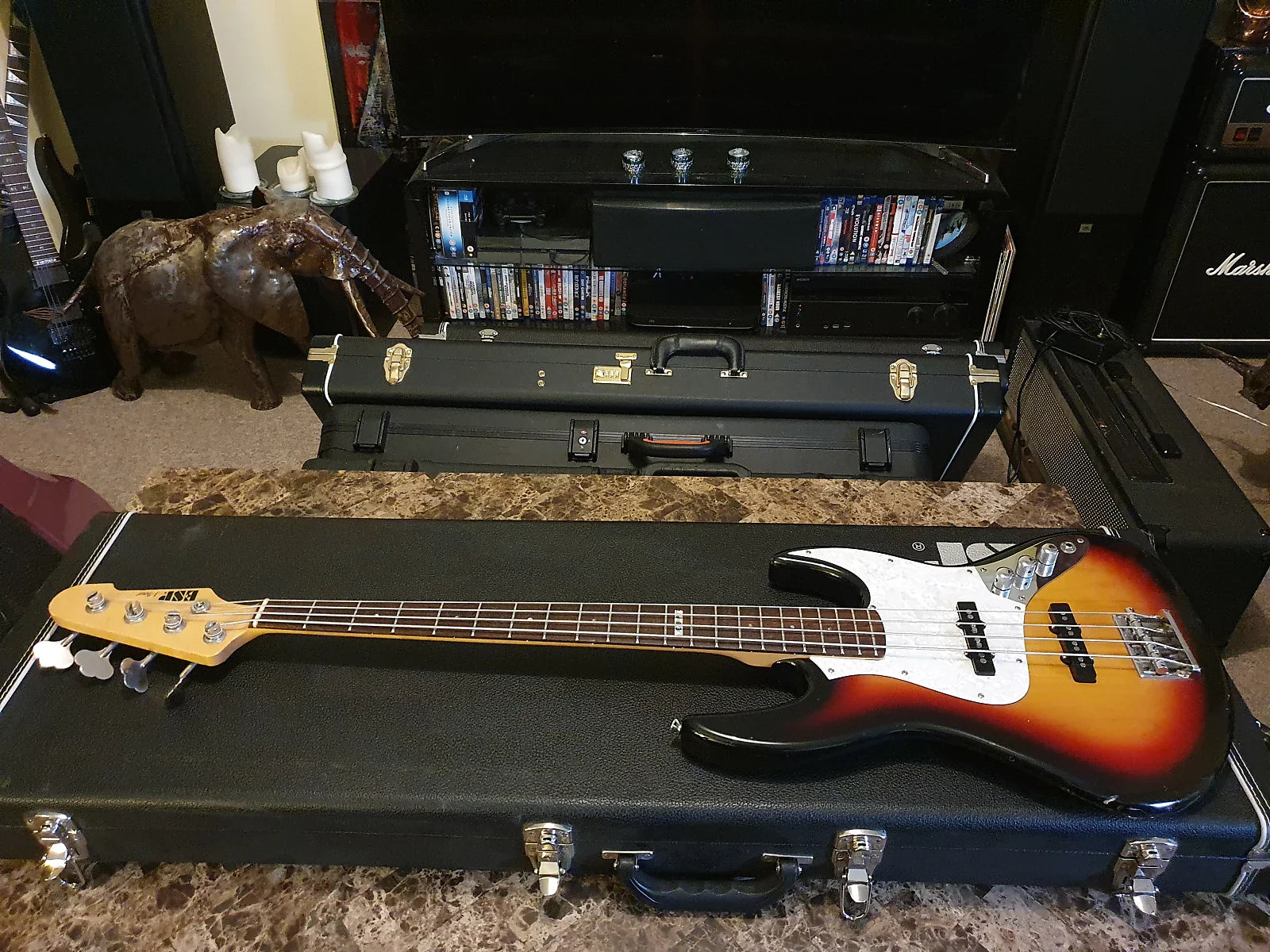 ESP Bass owned by KISS Guitarist Bruce Kulick Gene Simmons Artist Signed Memorabilia