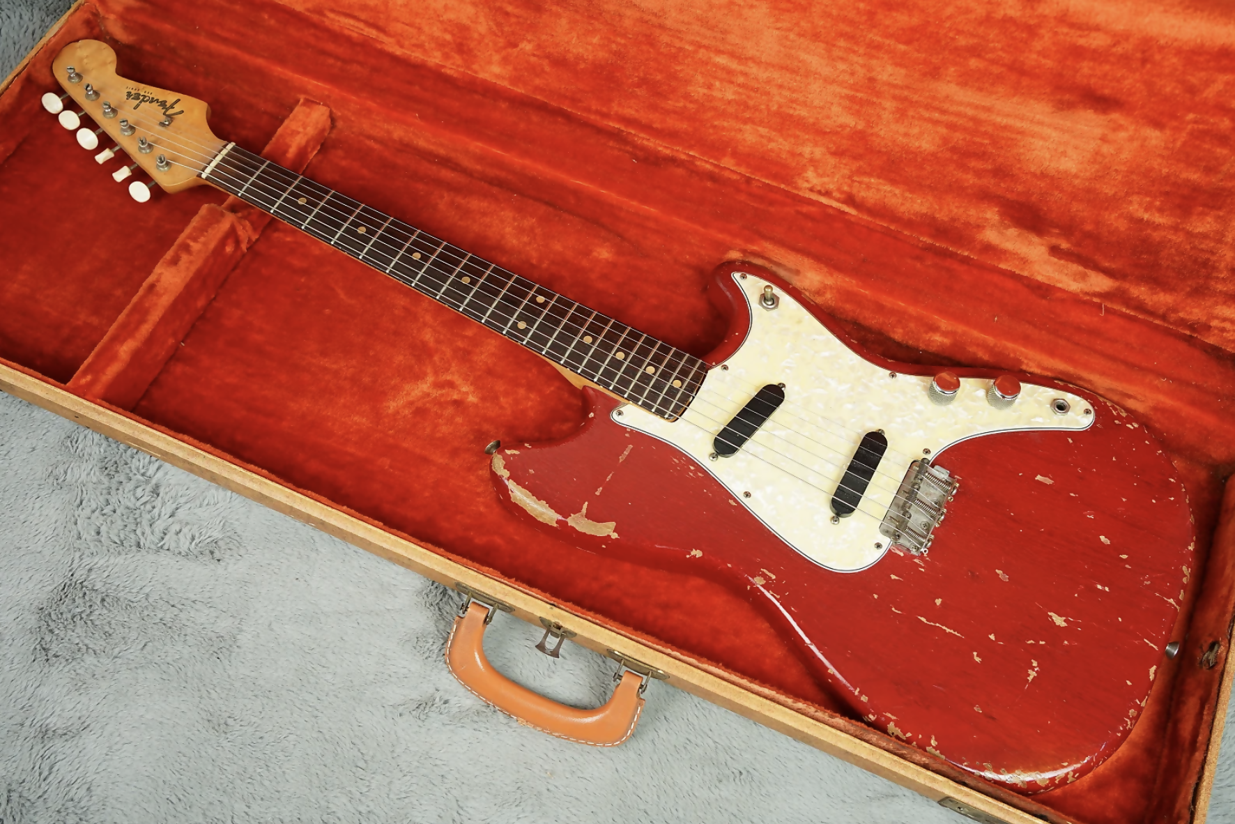 1964 Fender Duosonic Translucent Red Mahogany Body + OHSC