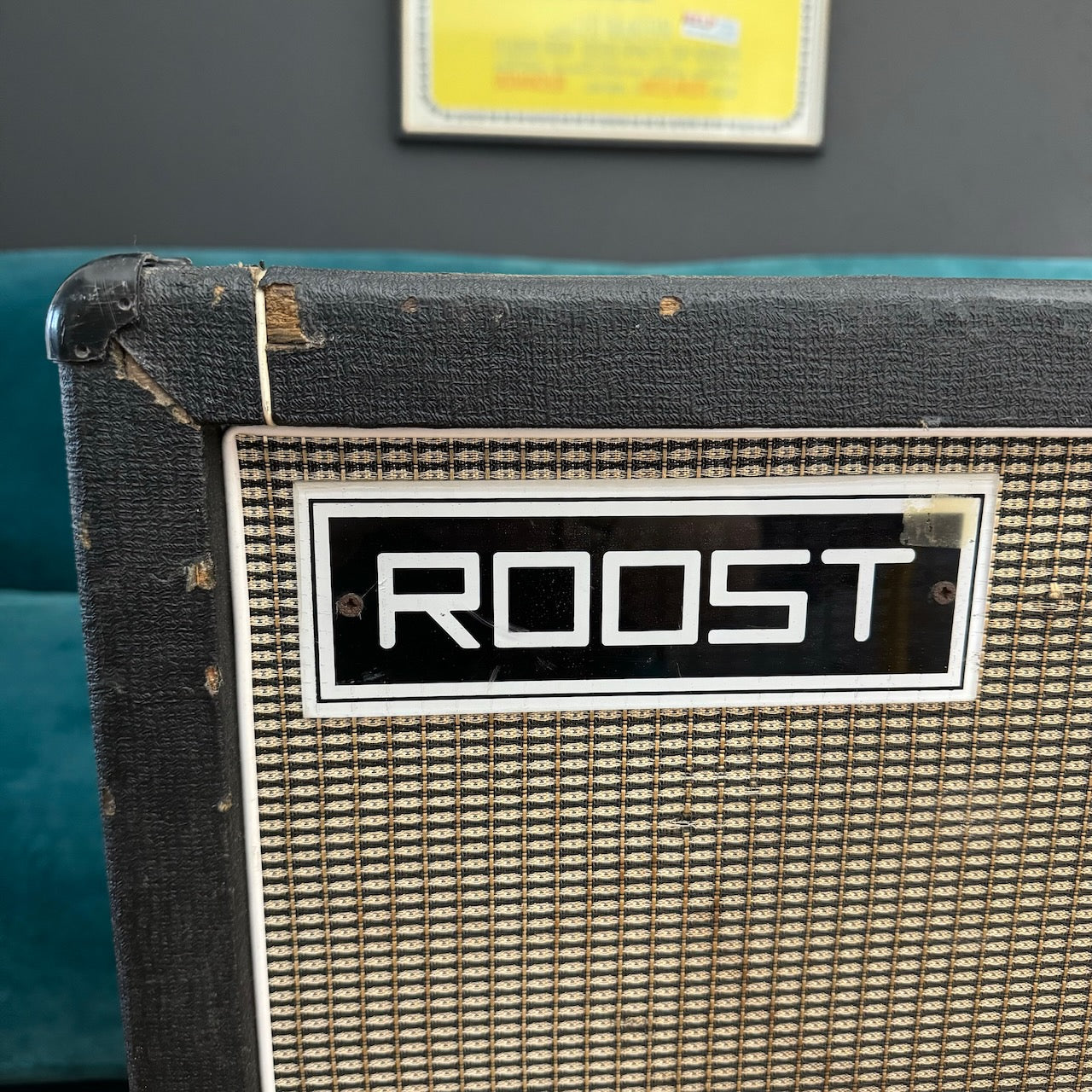 Vintage 1970s Roost Offset 4x12 Guitar Amplifier Speaker Cabinet Fane
