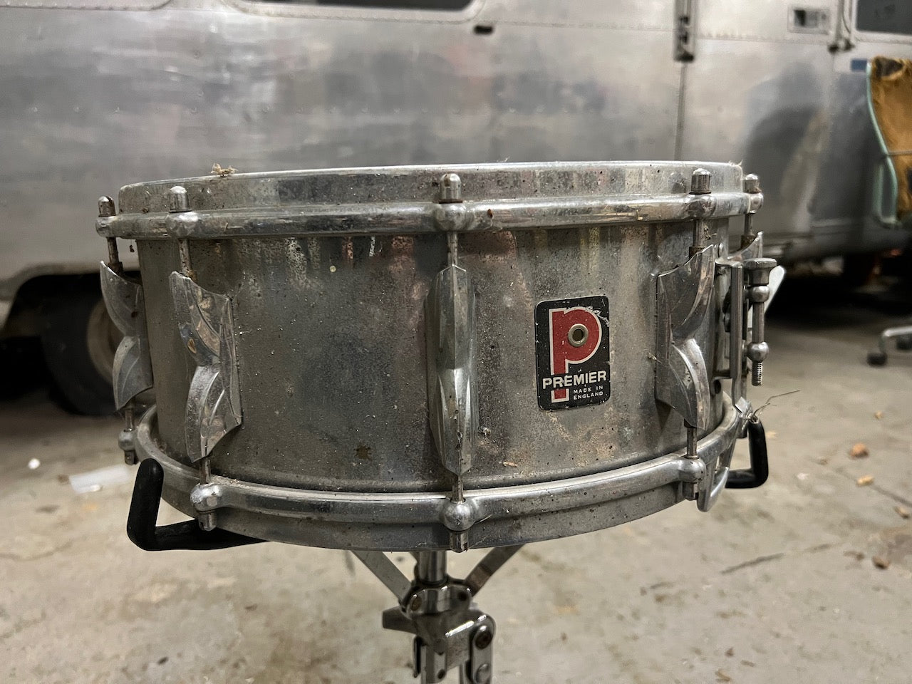 Vintage 1960s Premier 14 Chrome Steel Snare Drum