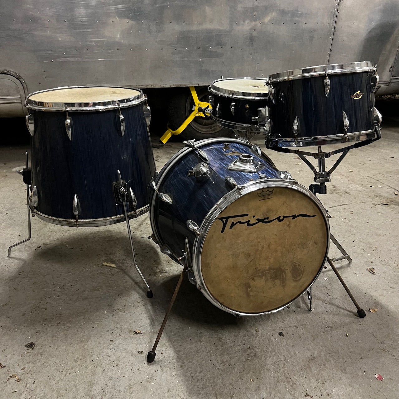 Vintage 1960s Trixon Telstar Model 2000 Blue Drum Kit Snare