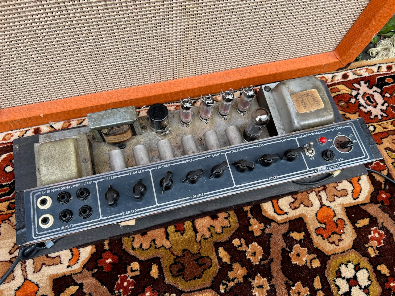 Vintage 1964 Vox AC30 Grey Top Boost Valve Amplifier Chassis