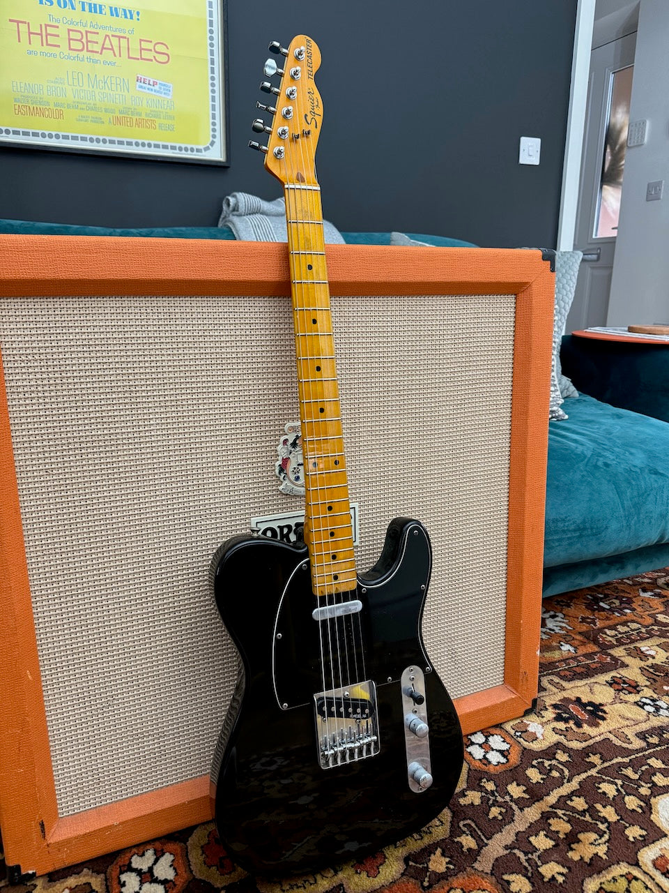 Vintage 1983 1984 Fender Squier Telecaster MIJ SQ Black Guitar