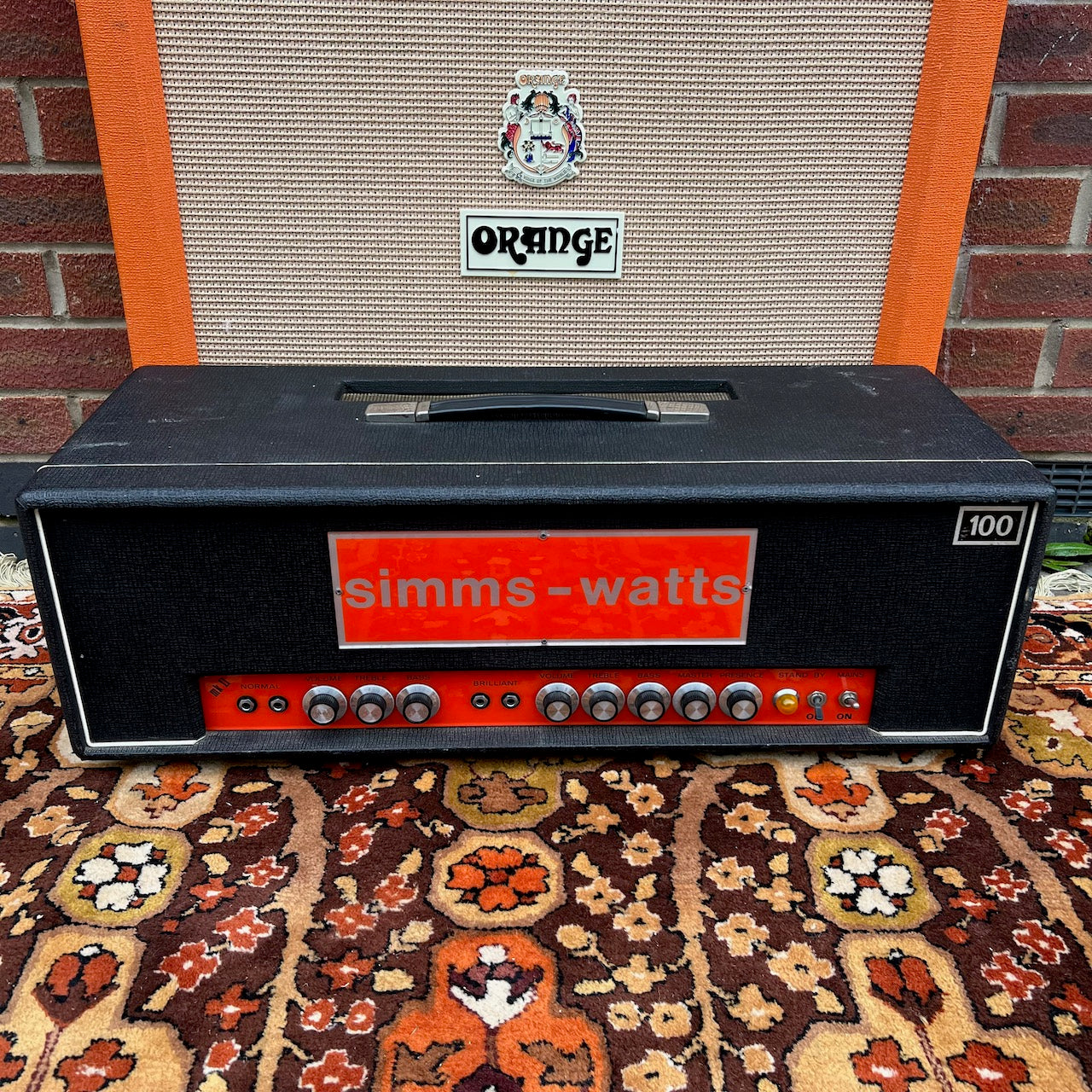 Vintage 1970s Simms Watts AP100 MK2 100w Amplifier Head