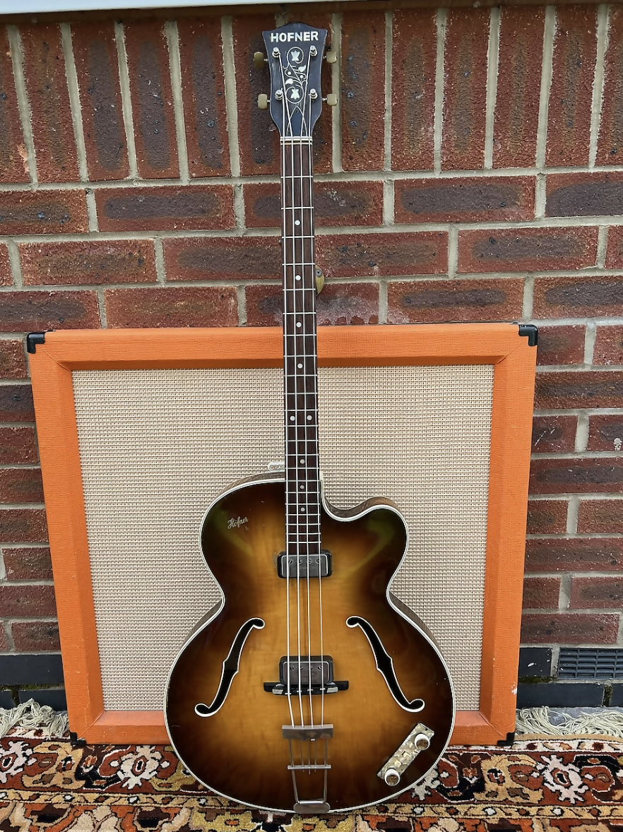 Vintage 1962 Hofner 500/5 Stuart Sutcliffe Brunette Electric Bass Guitar w/ Case