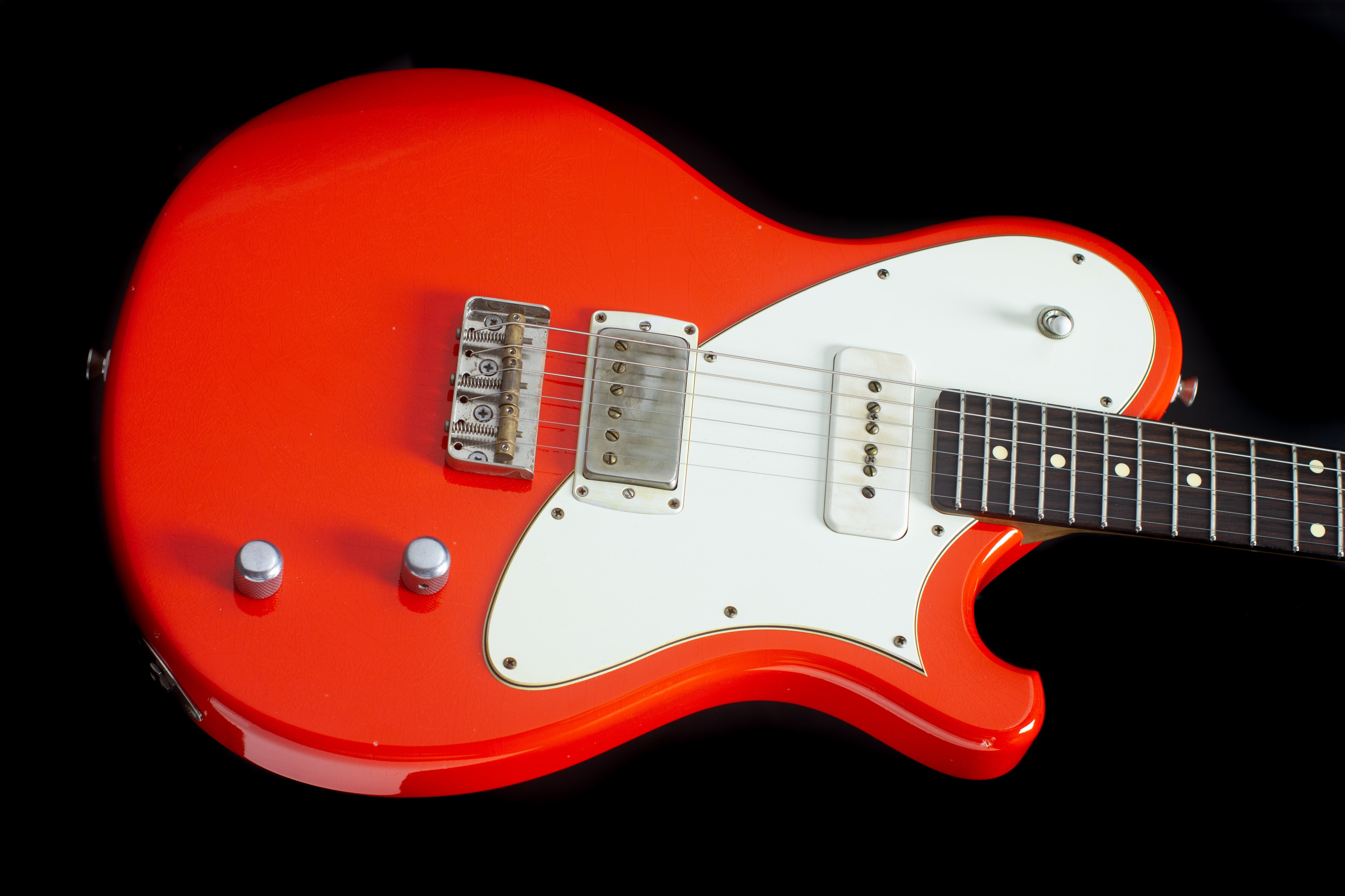 Baccus Shoreline JM- H90 - Custom Colour - Rosso Corsa - Rosewood fb, Parchment plate - #43-220901