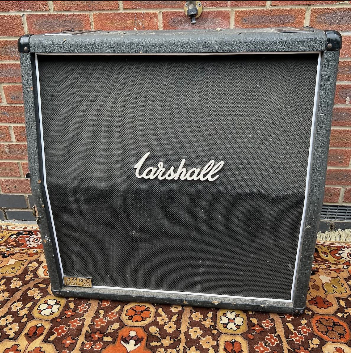 Vintage 1980s Marshall JCM800 Lead 1960A Angled 4x12 Amplifier Cabinet