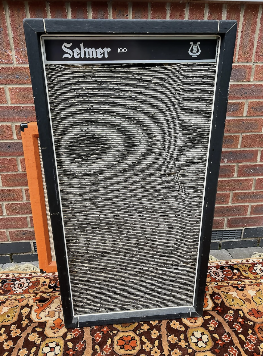 Vintage 1960s Selmer 100 1x18 1x12 Pinstripe Amplifier Speaker Cabinet *Custom*