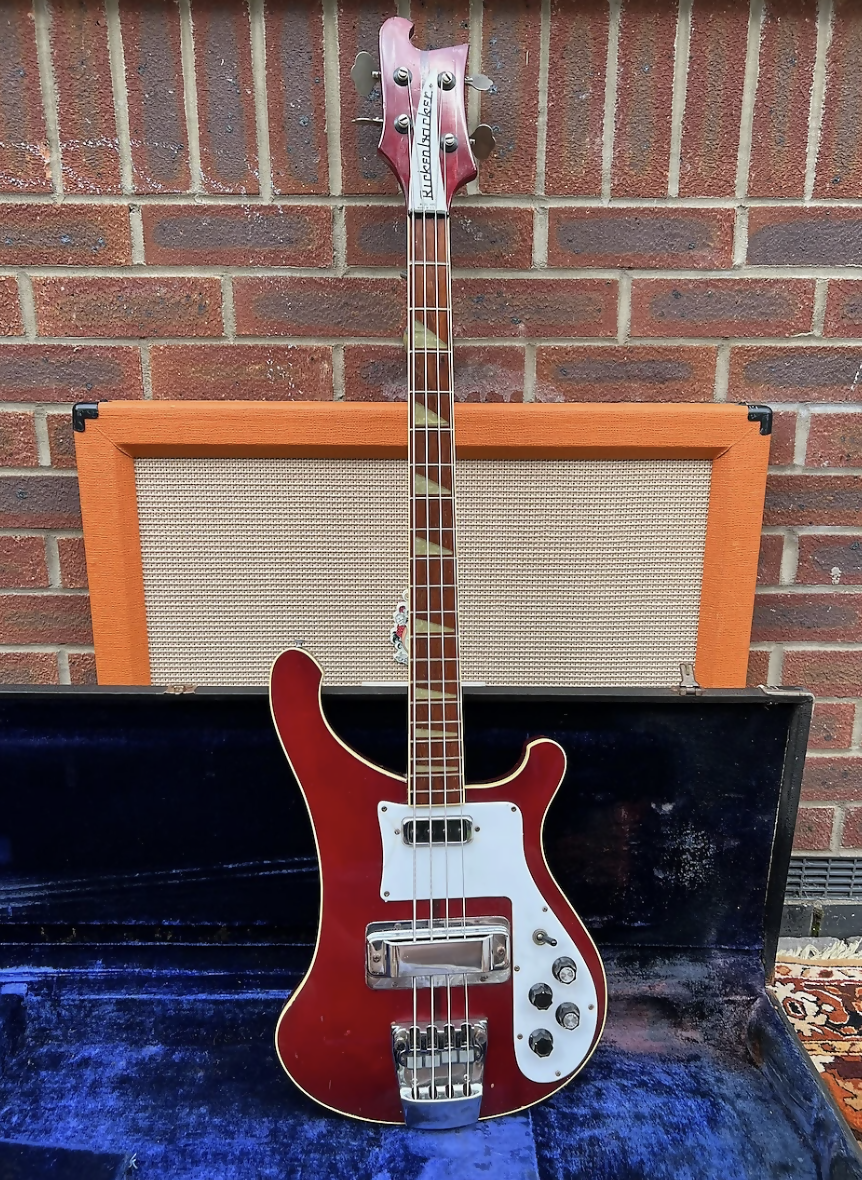 Vintage 1974 Rickenbacker 4001 Burgundyglo Electric Bass Guitar w/ OHSC *1970s*