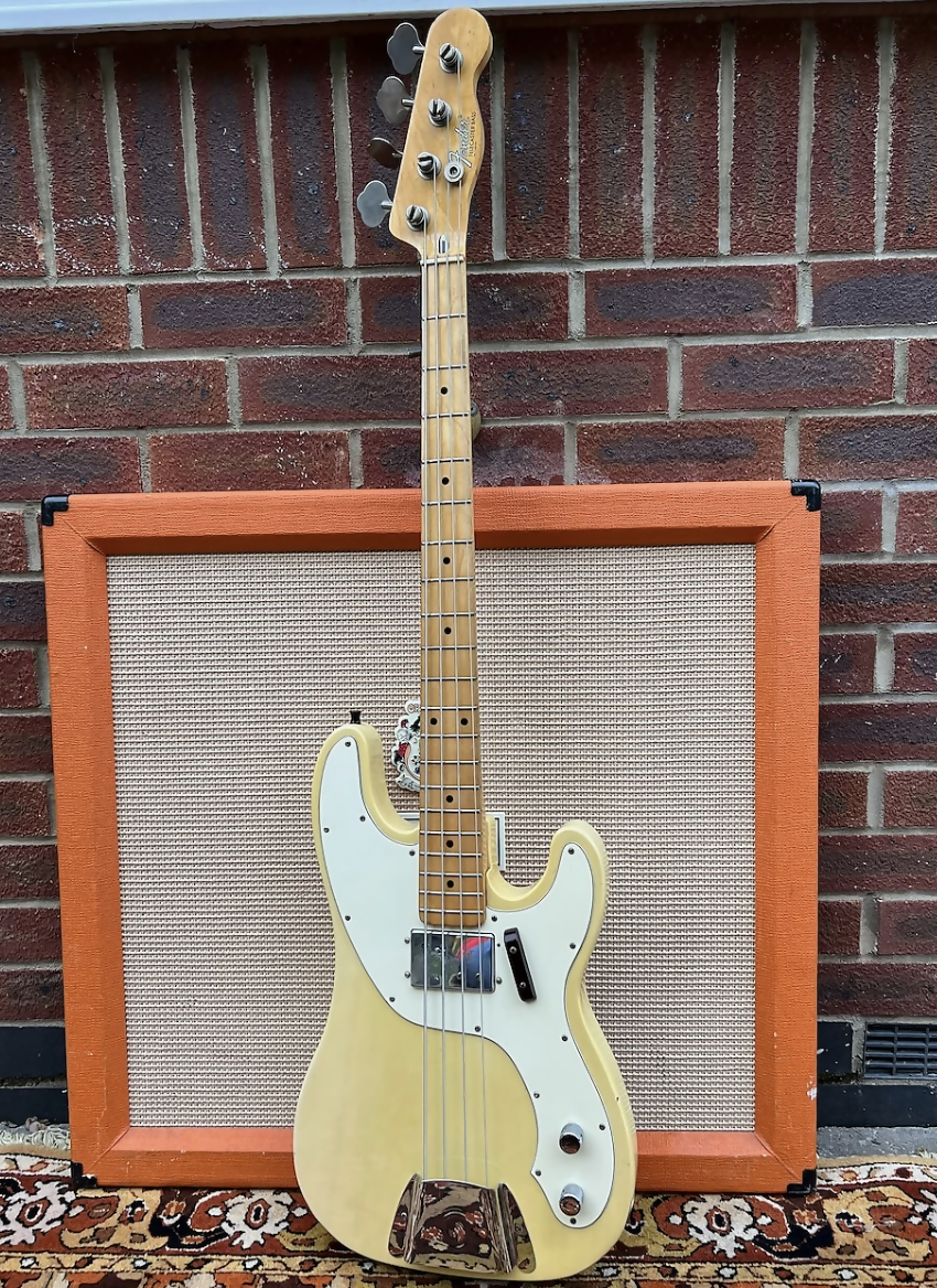 Vintage 1974 Fender Telecaster Bass USA Blonde Maple Original Guitar *1970s*