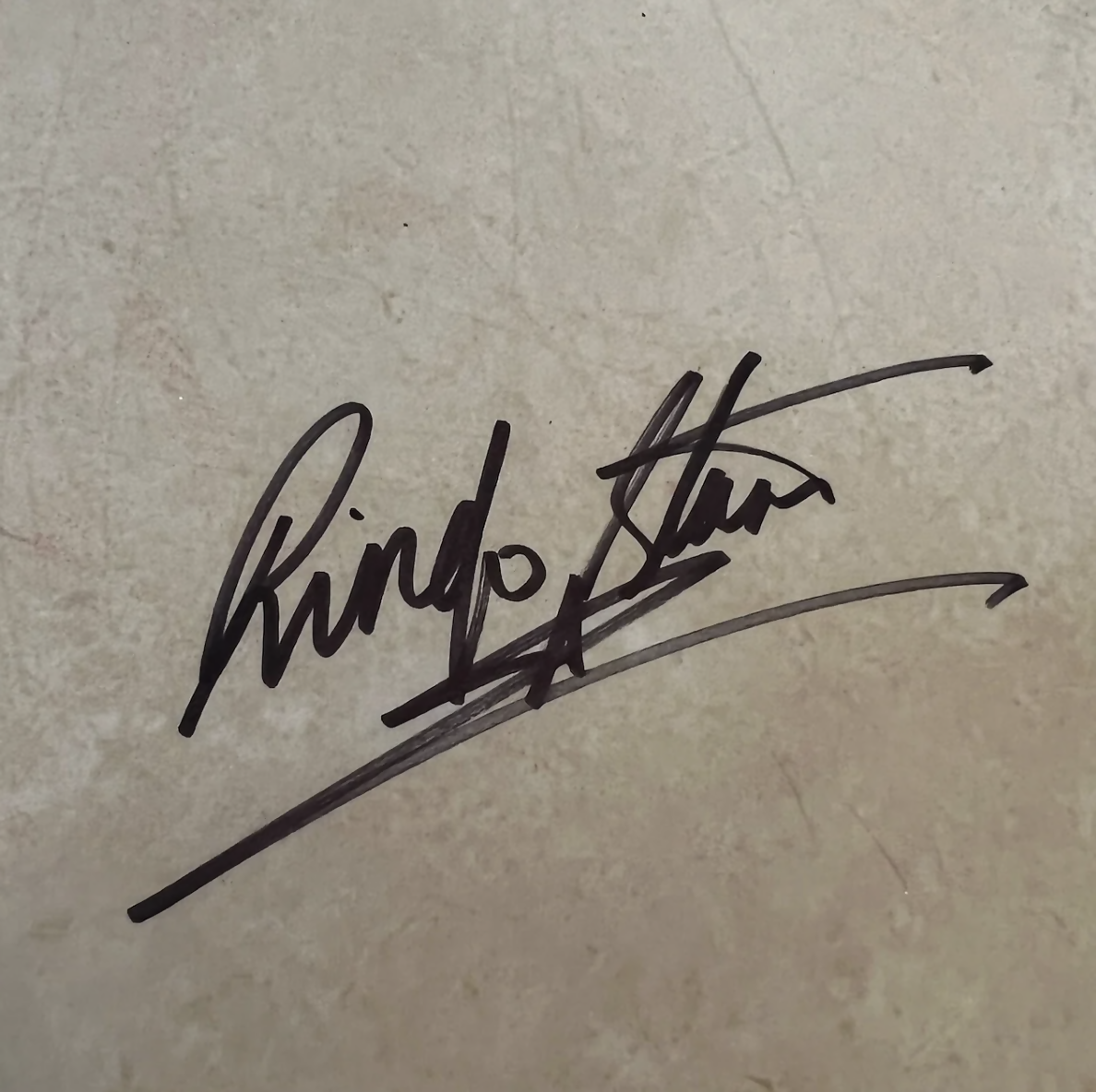 1970s Ringo Starr Signed Autographed The Beatles Tambourine New Era Drum Head