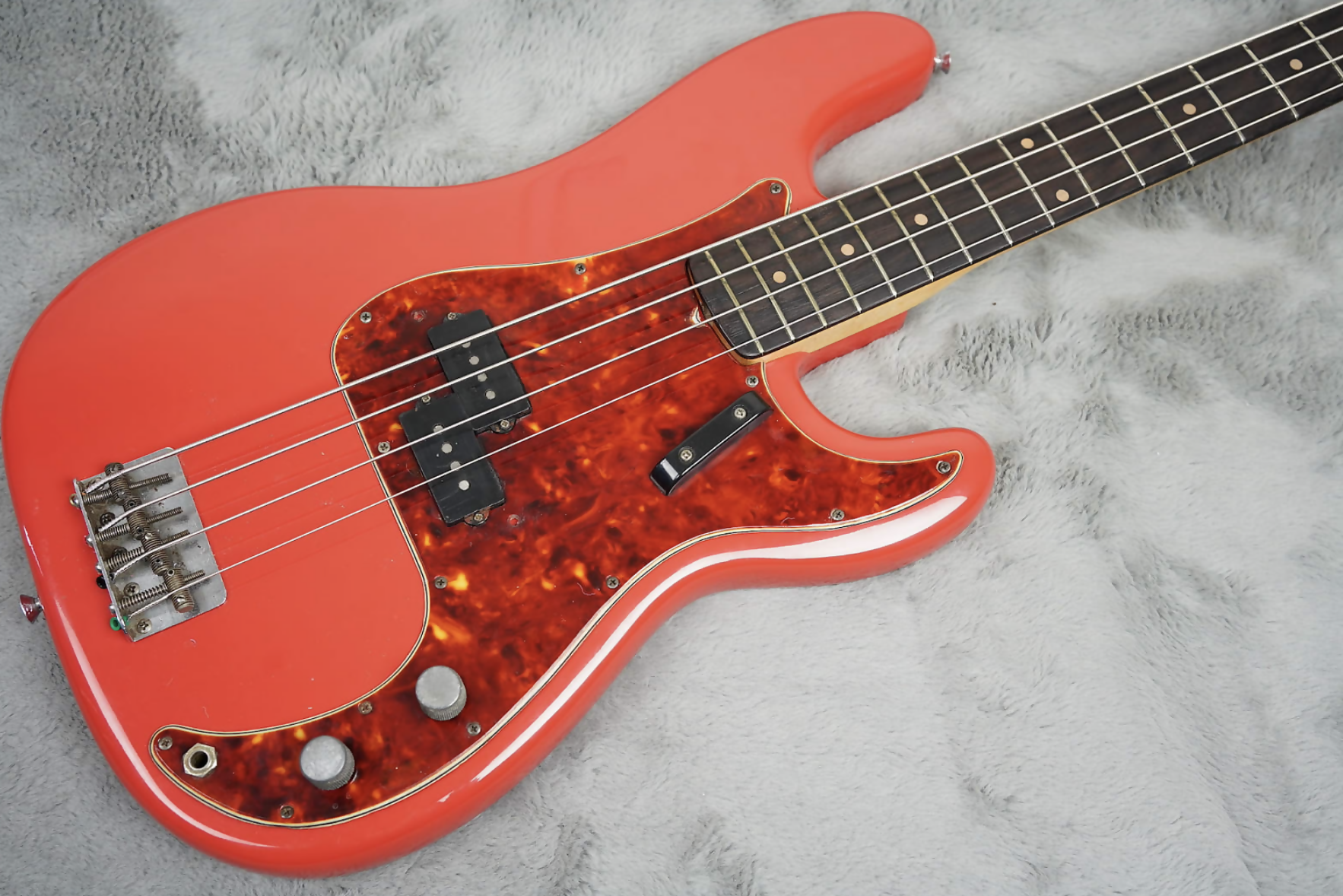 1962 Fender Precision Bass Slab-board Fiesta Red Refin